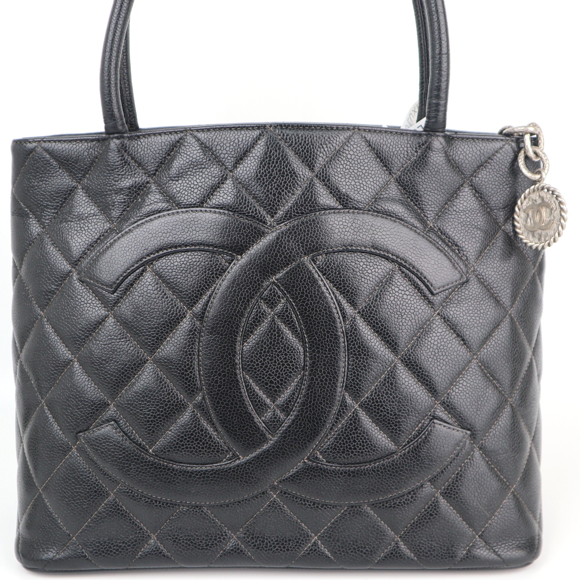 C2220 Chanel Tote Bag Cambon CC Logo | Pre-Owned Very Good Black CC logo