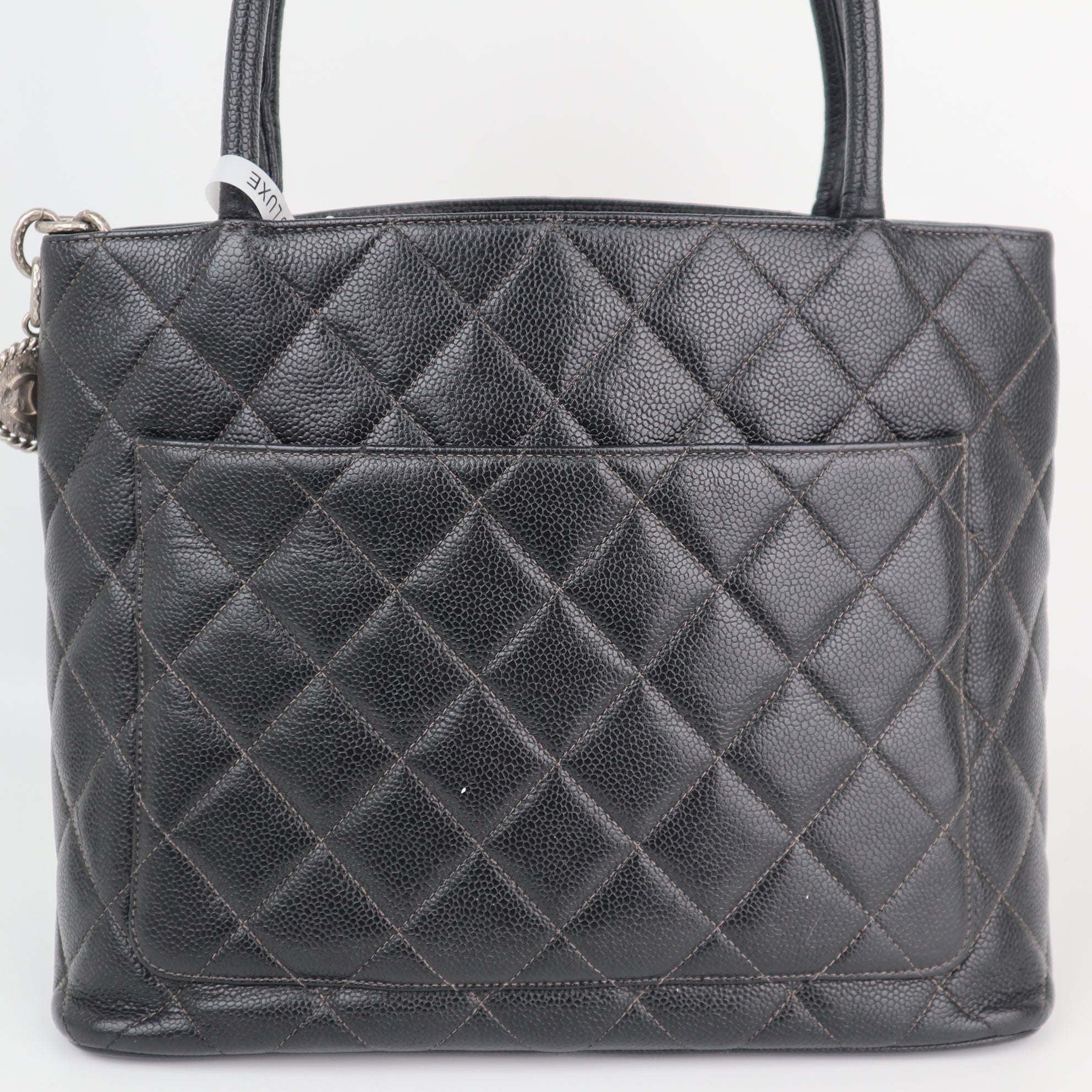 C2220 Chanel Tote Bag Cambon CC Logo | Pre-Owned Very Good Black CC logo
