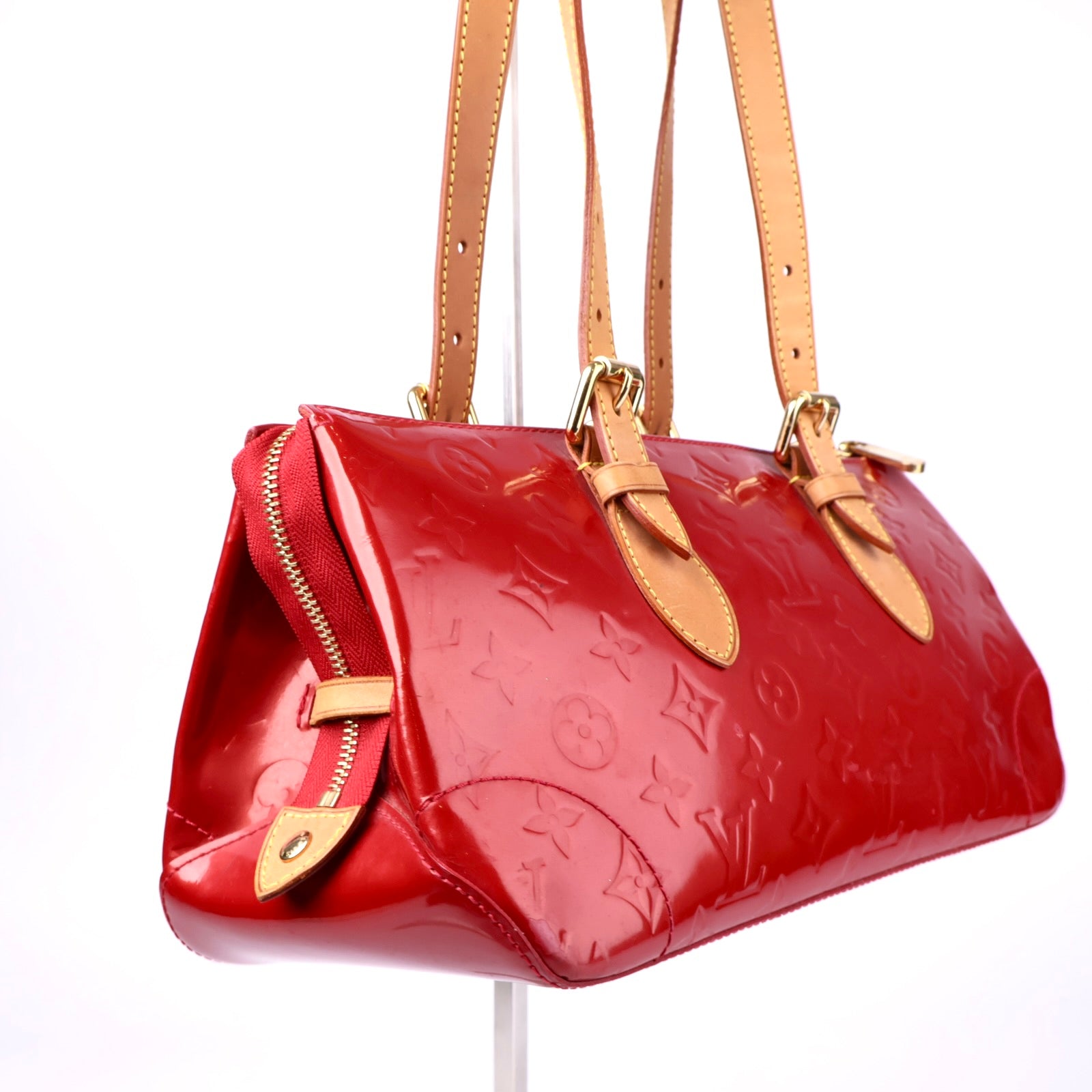 J3363 Louis Vuitton Pomme D'Amour Monogram Vernis Rosewood Bag- Pre Owned