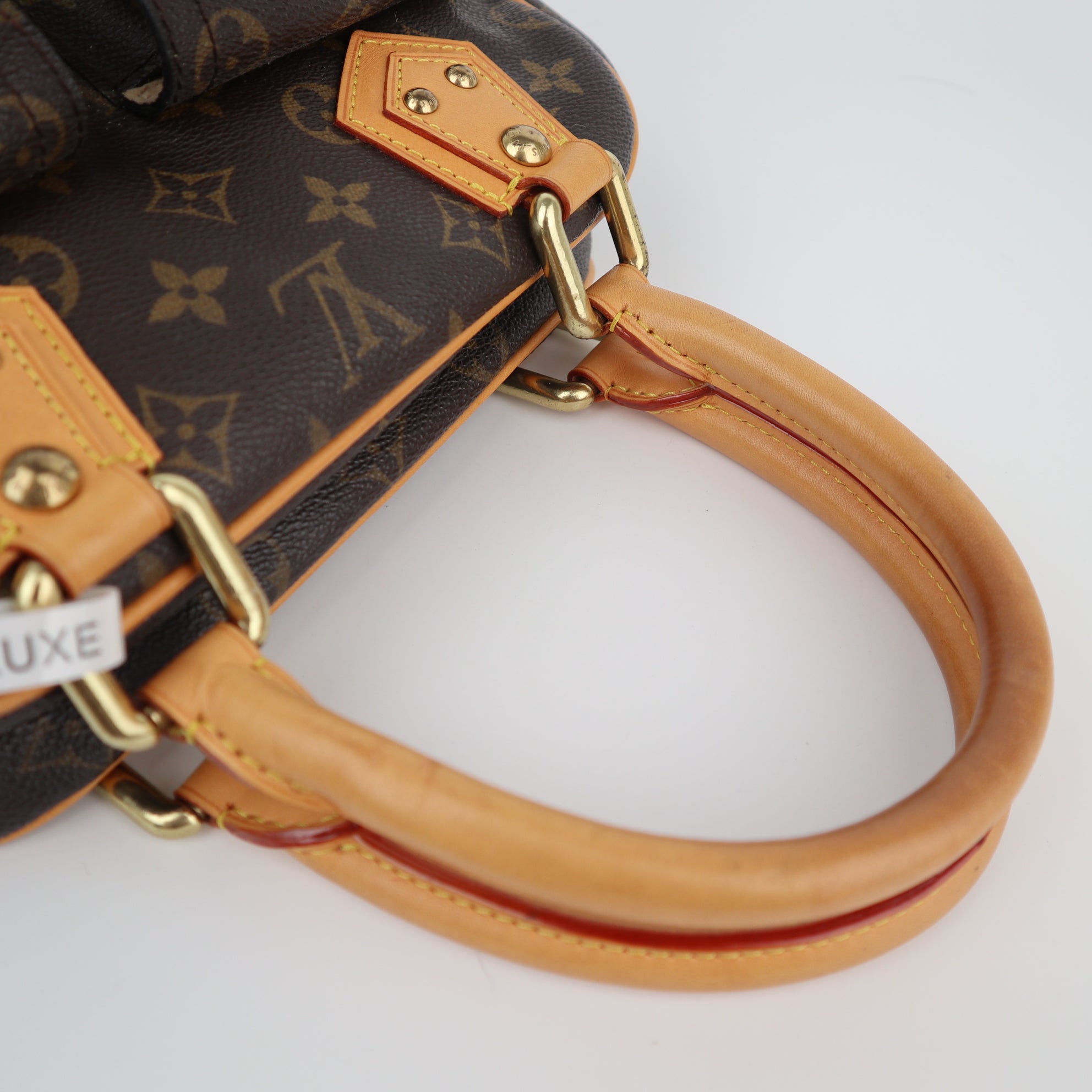 C2223 Louis Vuitton Top Handle Bag Manhattan PM | Pre-Owned Very Good Brown Monogram