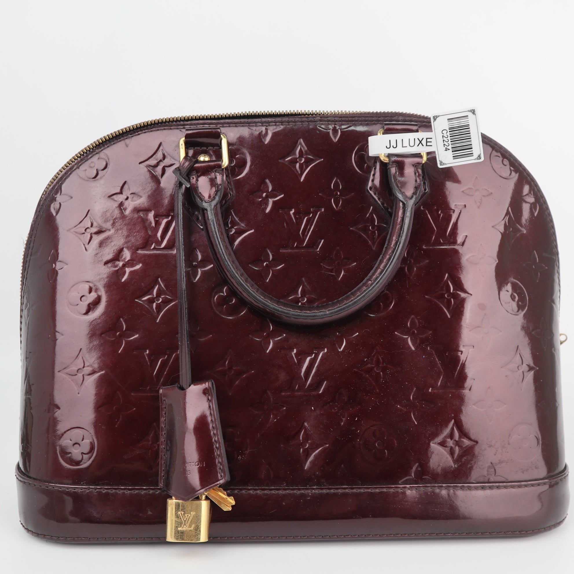 C2224 Louis Vuitton Top Handle Bag Alma PM | Pre-Owned Very Good Monogram Vernis