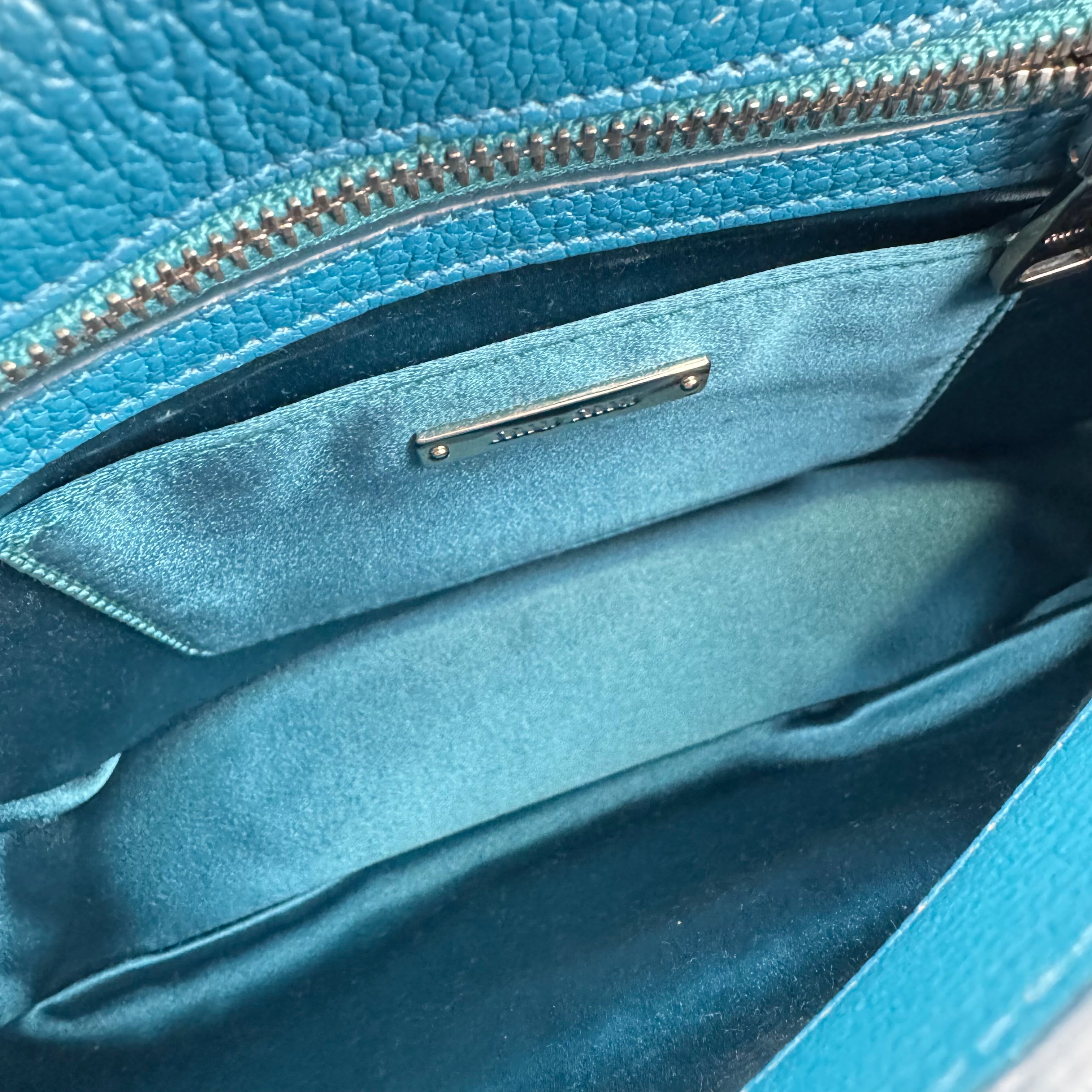 Miu Miu Blue Leather Shoulder Bag- Pre Owned