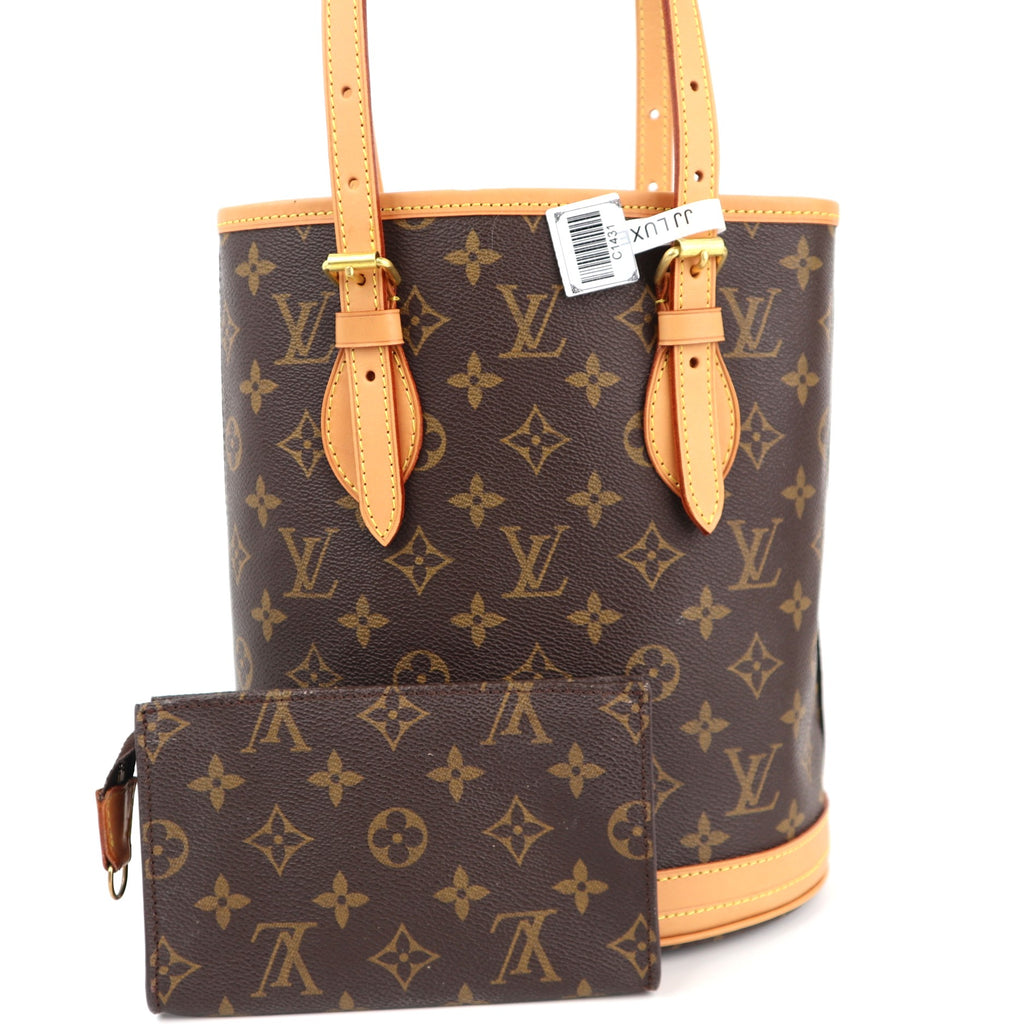 C1431R Louis Vuitton Monogram Canvas Petit Bucket Bag-Pre Owned