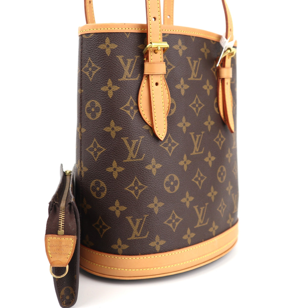 C1431R Louis Vuitton Monogram Canvas Petit Bucket Bag-Pre Owned