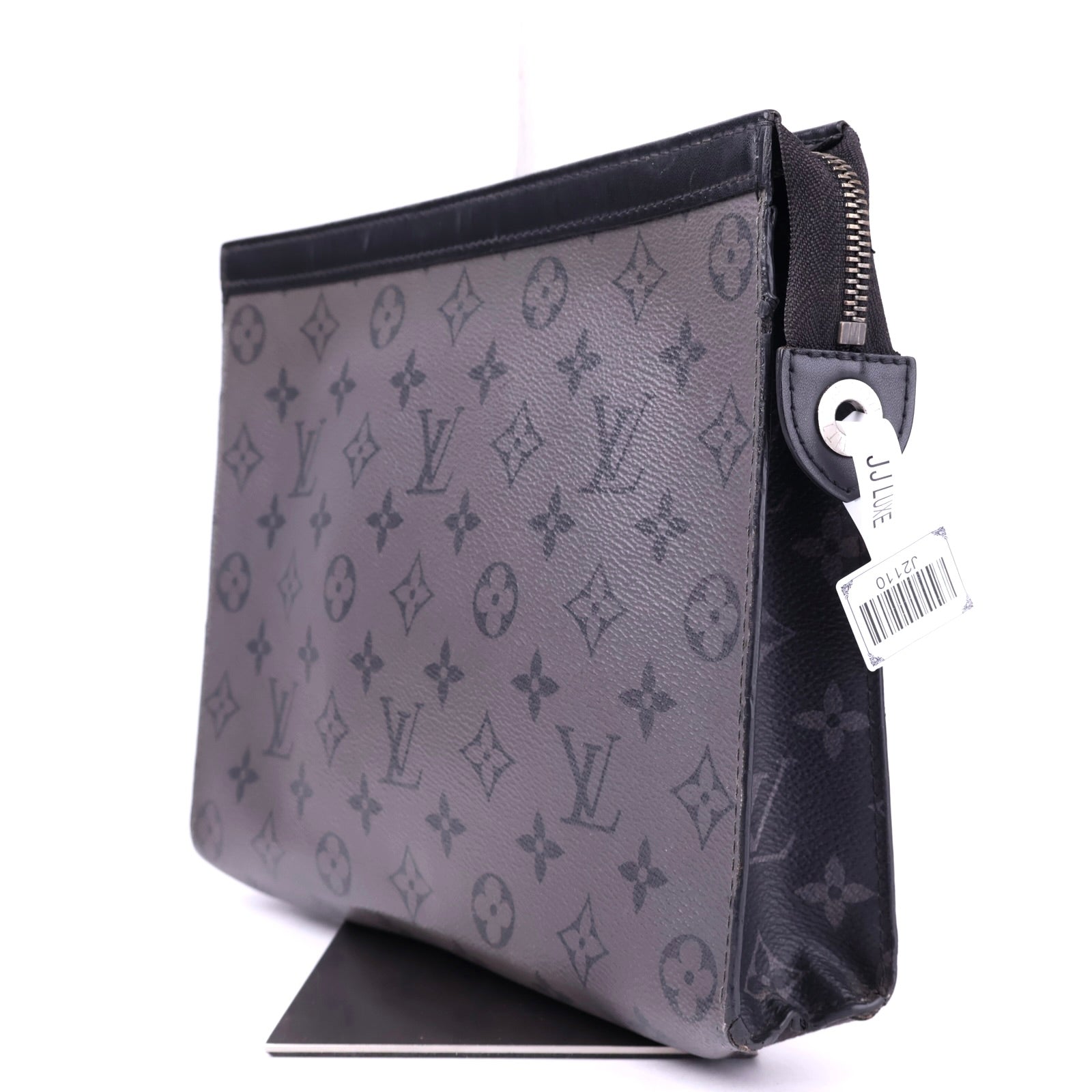 J2110 Louis Vuitton Pochette Voyage MM Monogram Gunmetal Gray- Pre Owned
