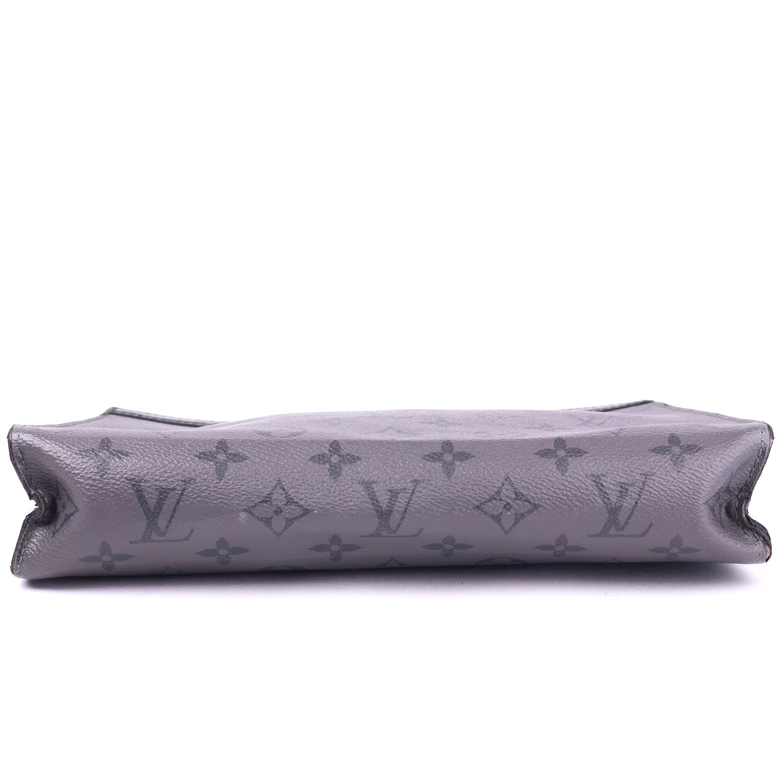 J2110 Louis Vuitton Pochette Voyage MM Monogram Gunmetal Gray- Pre Owned