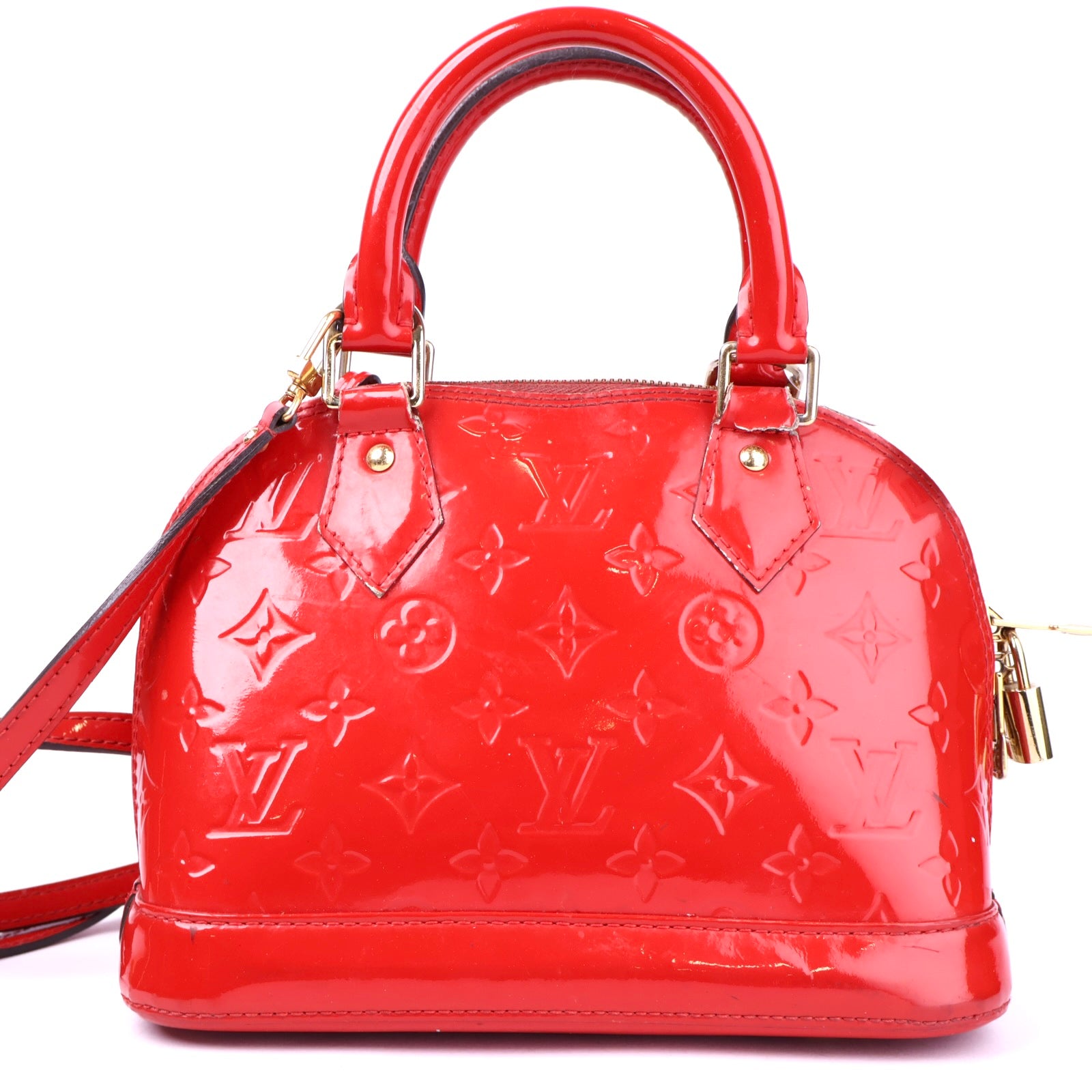 J2112 Louis Vuitton Alma BB Monogram Vernis Handbag- Pre Owned