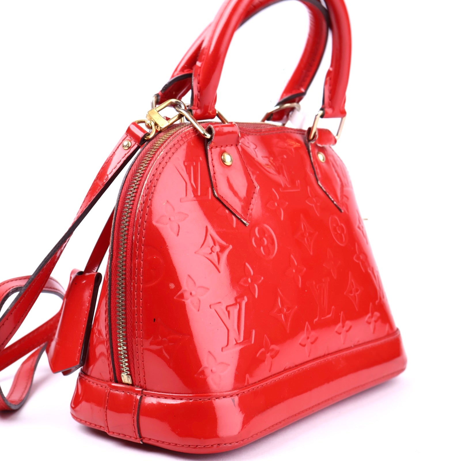 J2112 Louis Vuitton Alma BB Monogram Vernis Handbag- Pre Owned