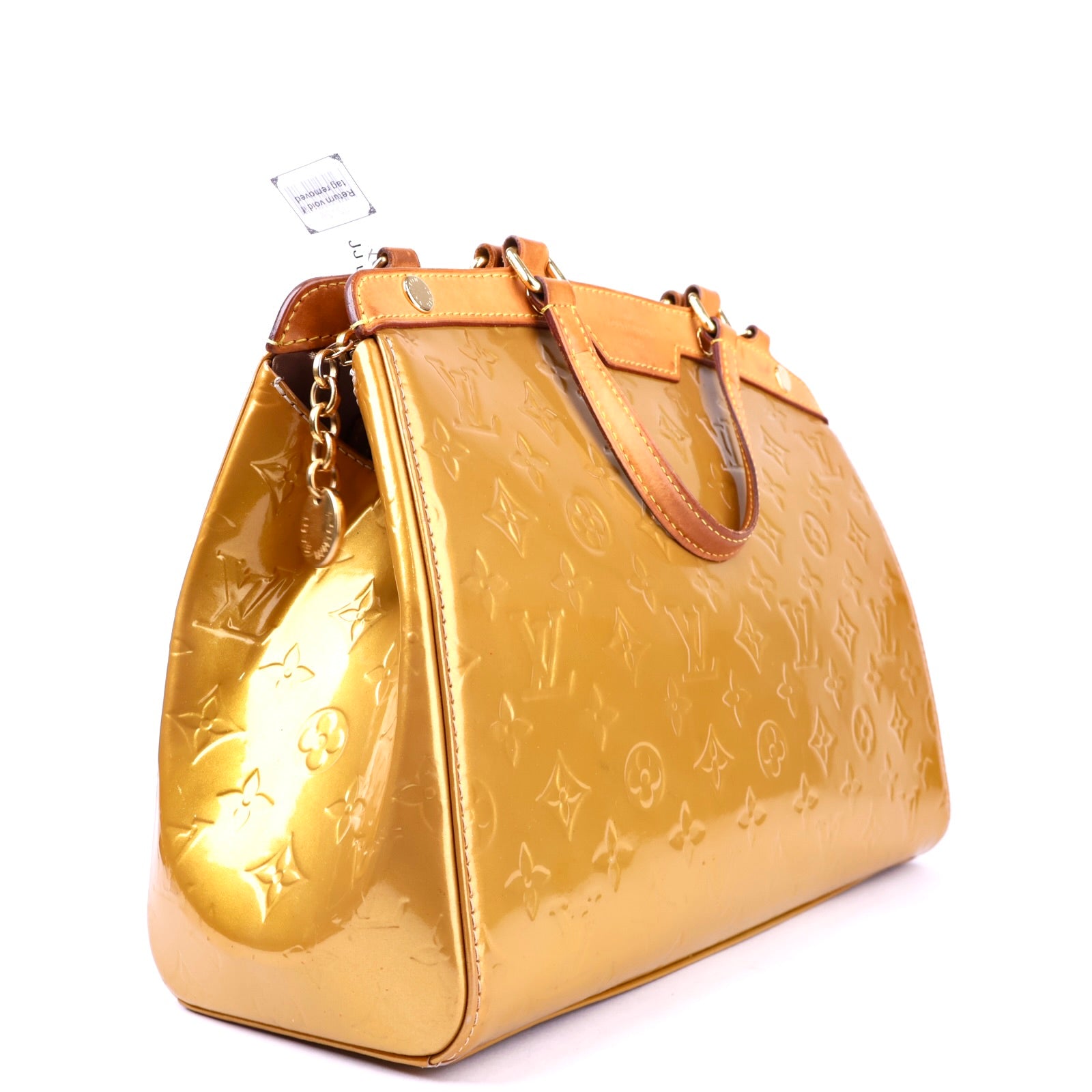 J2126 Louis Vuitton Vernis Brea MM Blanc Corail- Pre Owned
