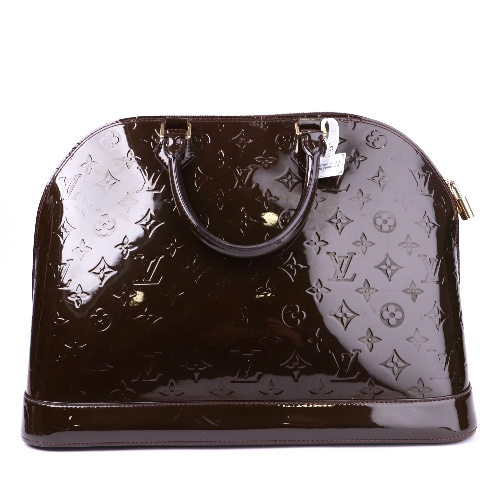 J2127 Louis Vuitton Amarante Monogram Vernis Alma GM Bag- Pre Owned