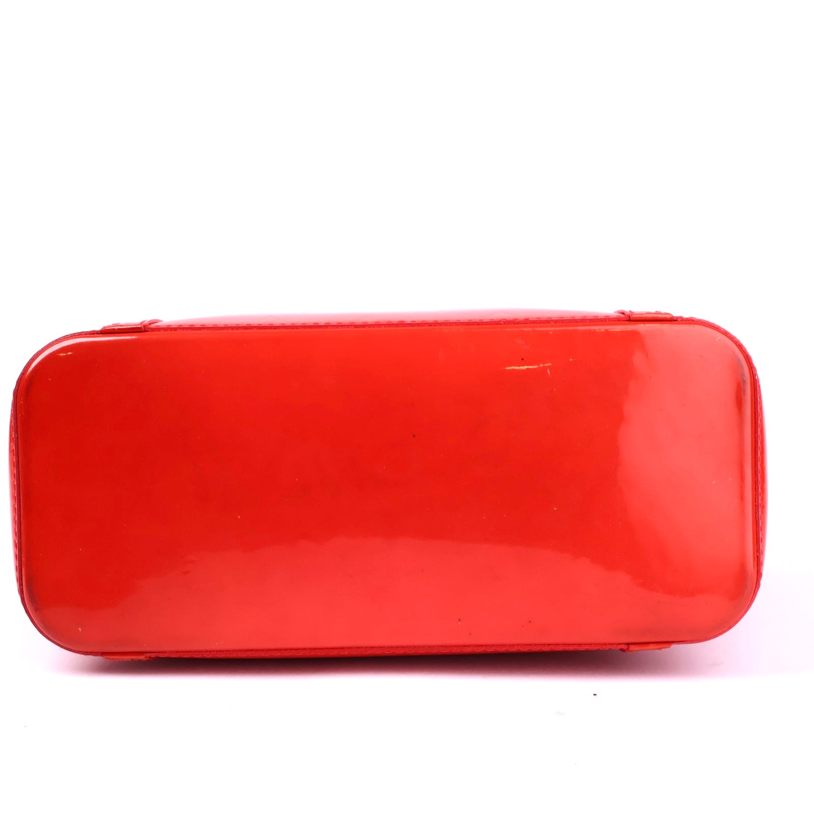 J2129 Louis Vuitton Red Monogram Vernis Avalon Handbag- Pre Owned