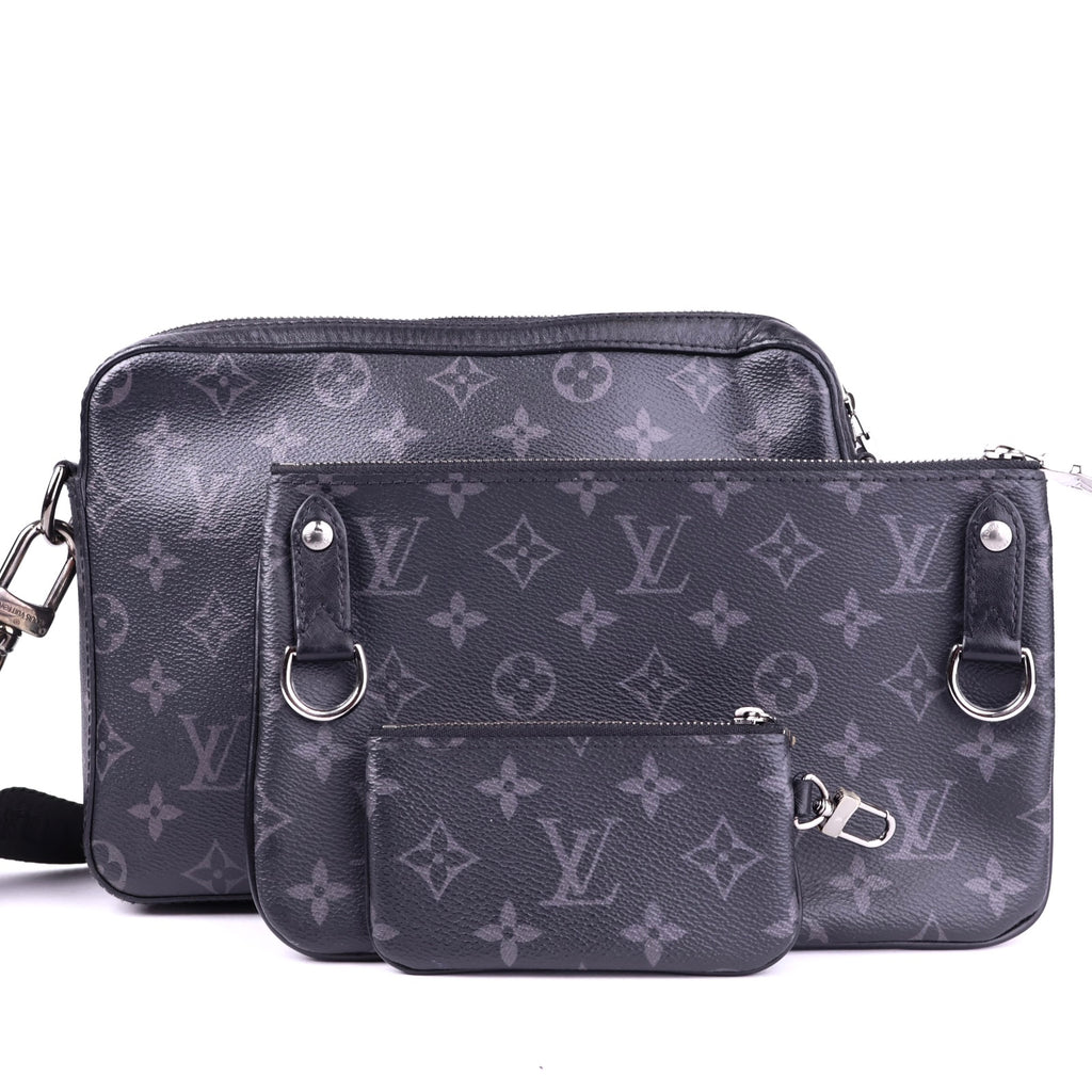 J2094 Louis Vuitton Monogram Canvas Messenger Bag Grey- Pre Owned