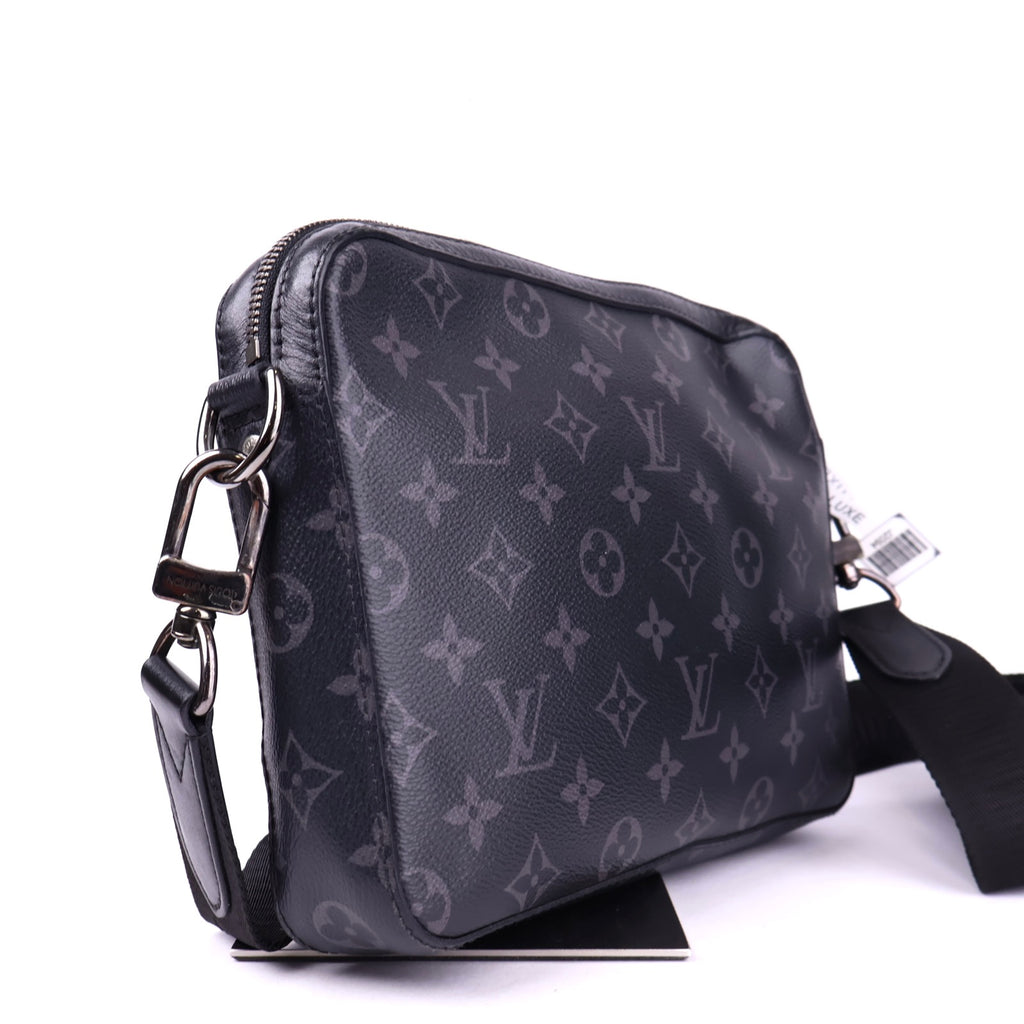 J2094 Louis Vuitton Monogram Canvas Messenger Bag Grey- Pre Owned