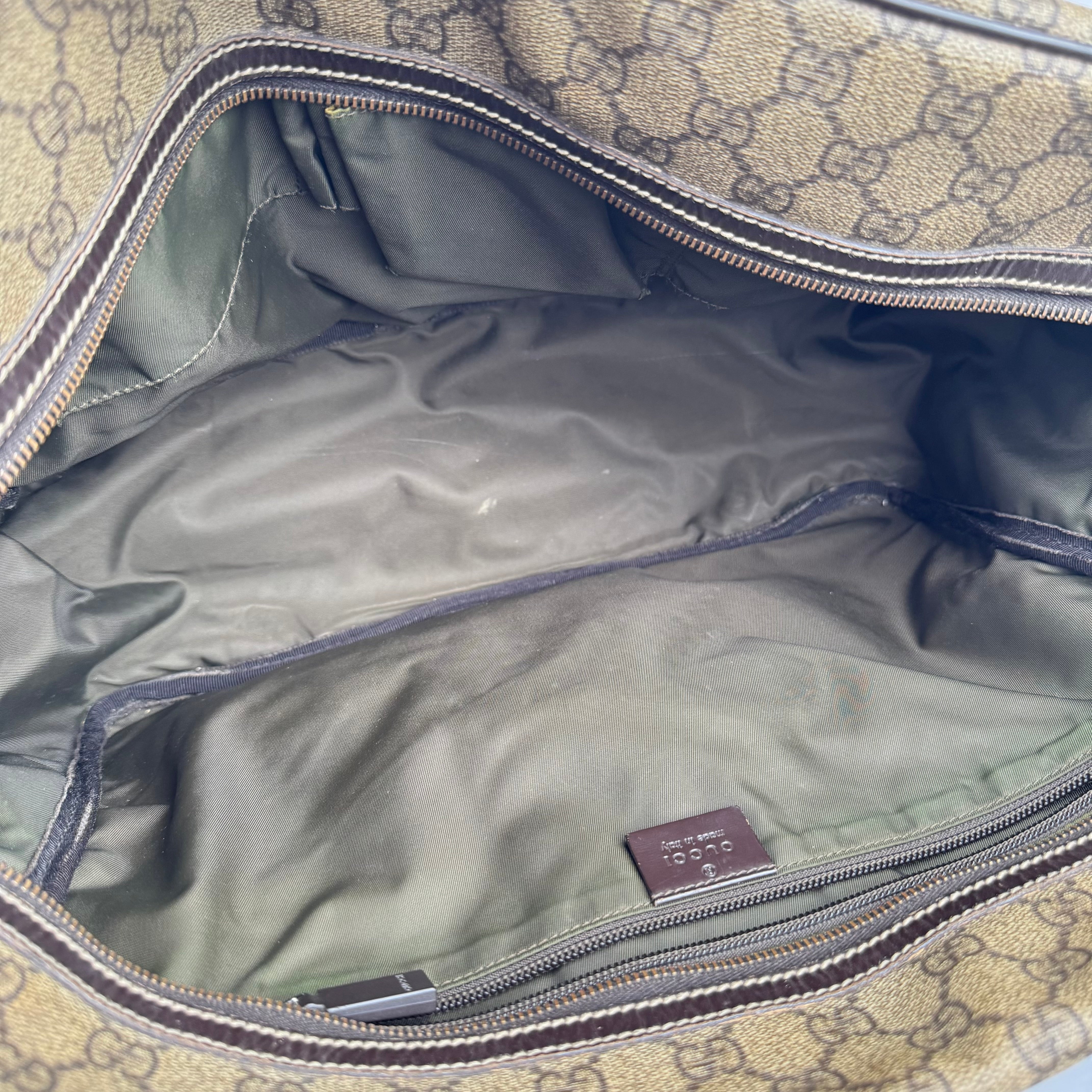 GUCCI  GG Plus Monogram Interlocking G Briefcase Brown- Pre Owned