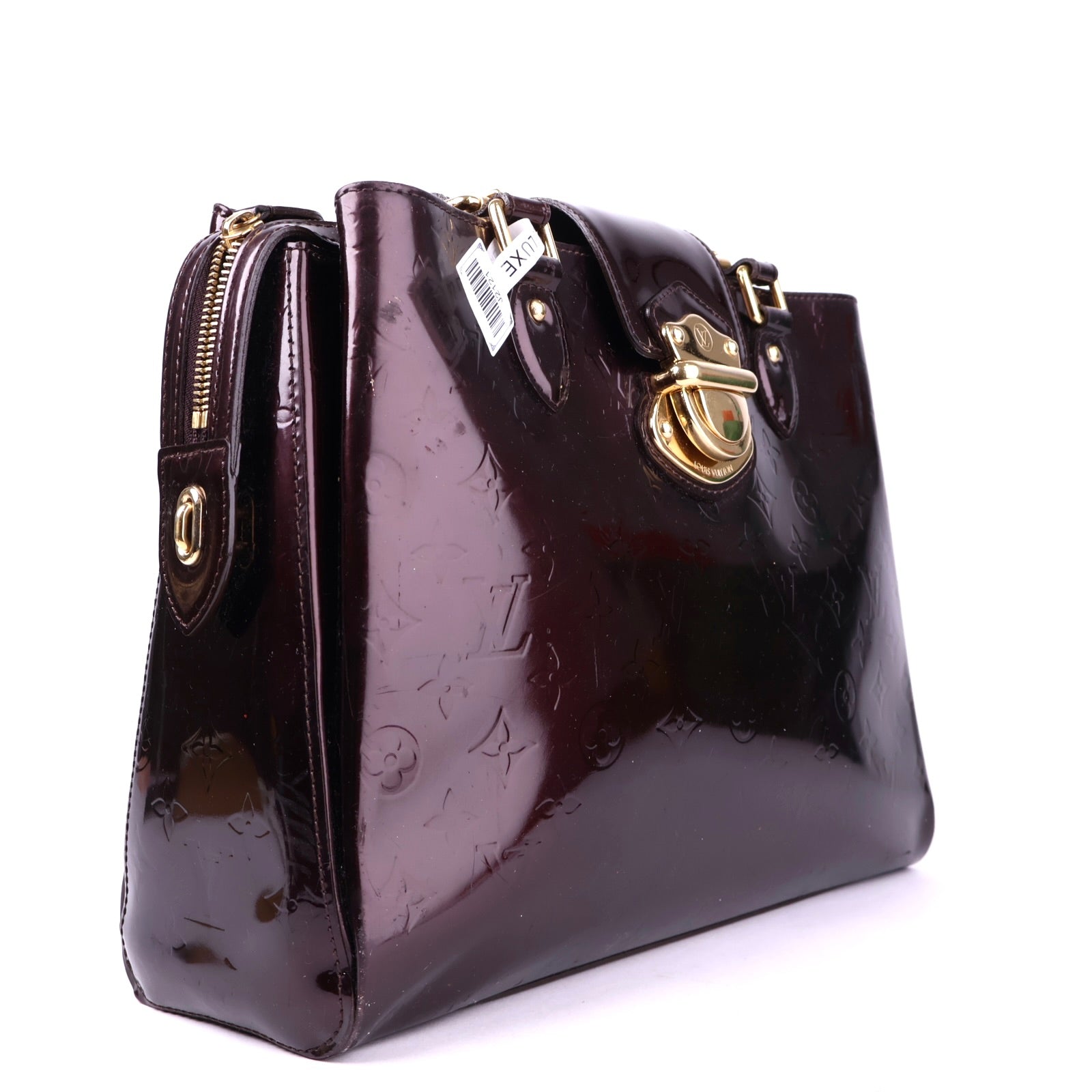 J2121 Louis Vuitton Amarante Monogram Vernis Melrose Avenue Bag- Pre Owned