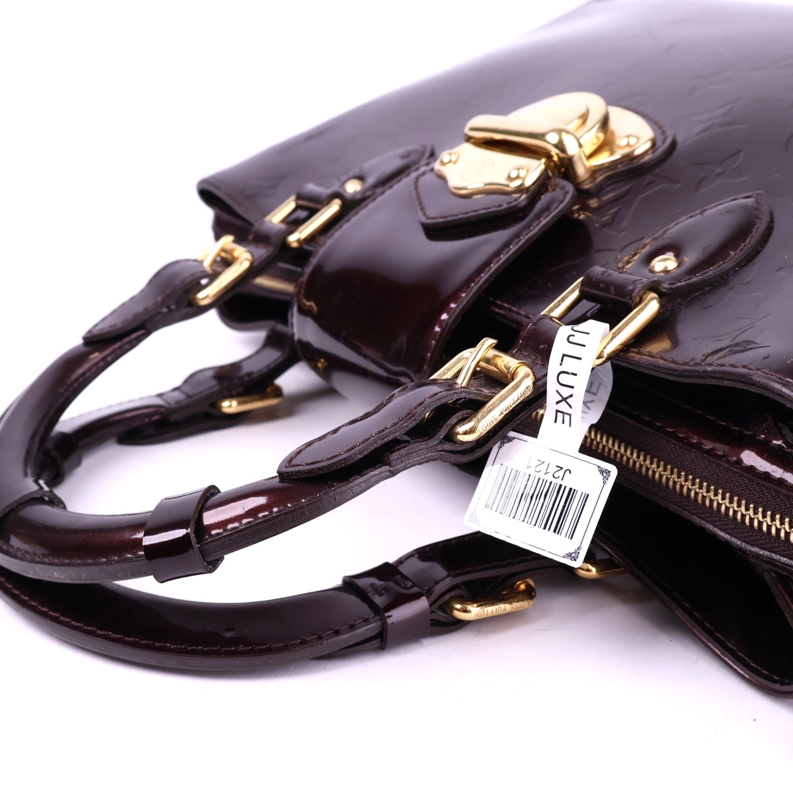 J2121 Louis Vuitton Amarante Monogram Vernis Melrose Avenue Bag- Pre Owned