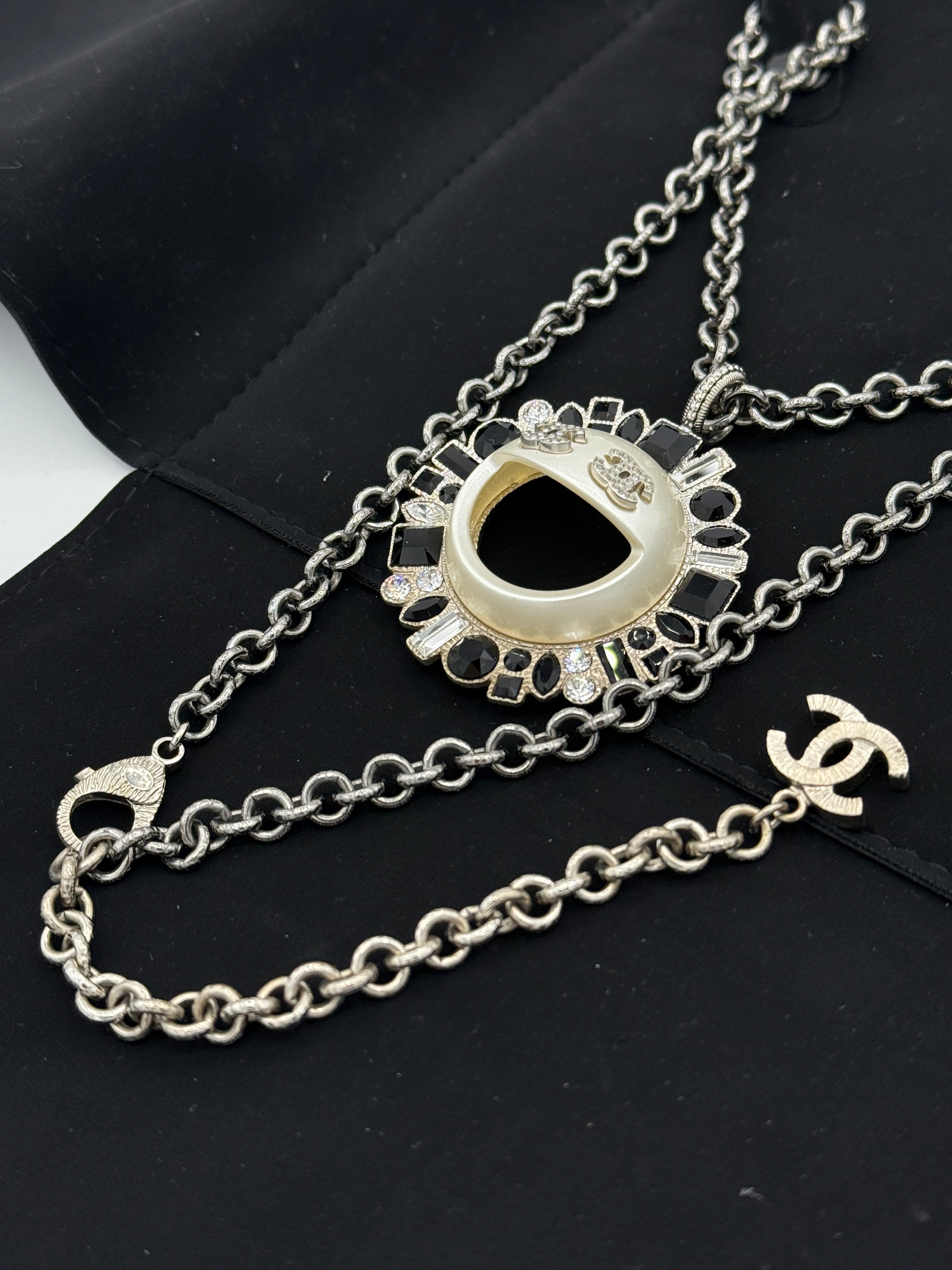 CHANEL Chanel Necklace A96314 CC Mark Happy Pearl
