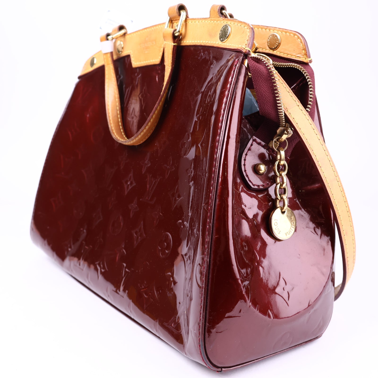 J3316 Louis Vuitton Rouge Fauviste Monogram Vernis Brea MM Bag- Pre Owned