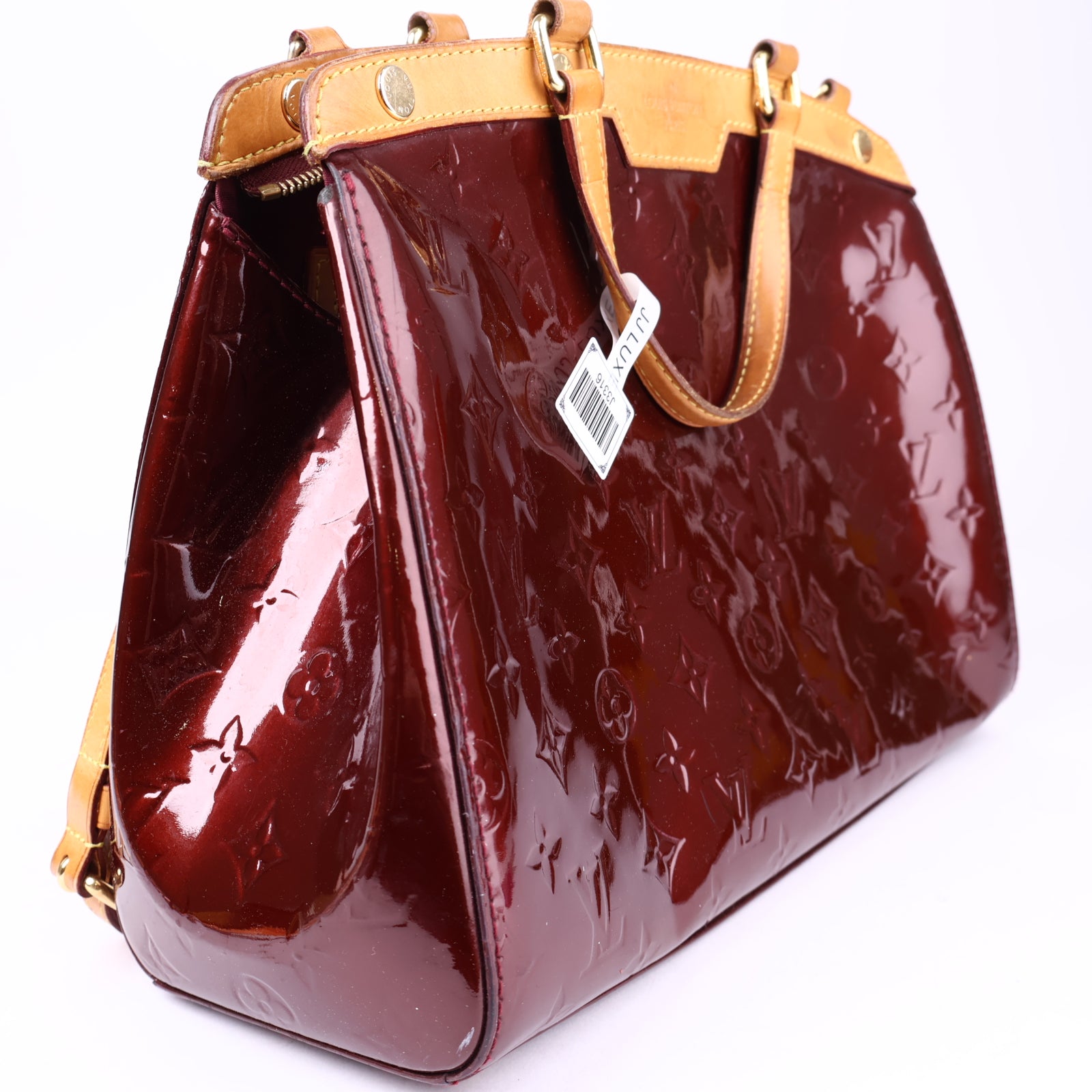 J3316 Louis Vuitton Rouge Fauviste Monogram Vernis Brea MM Bag- Pre Owned