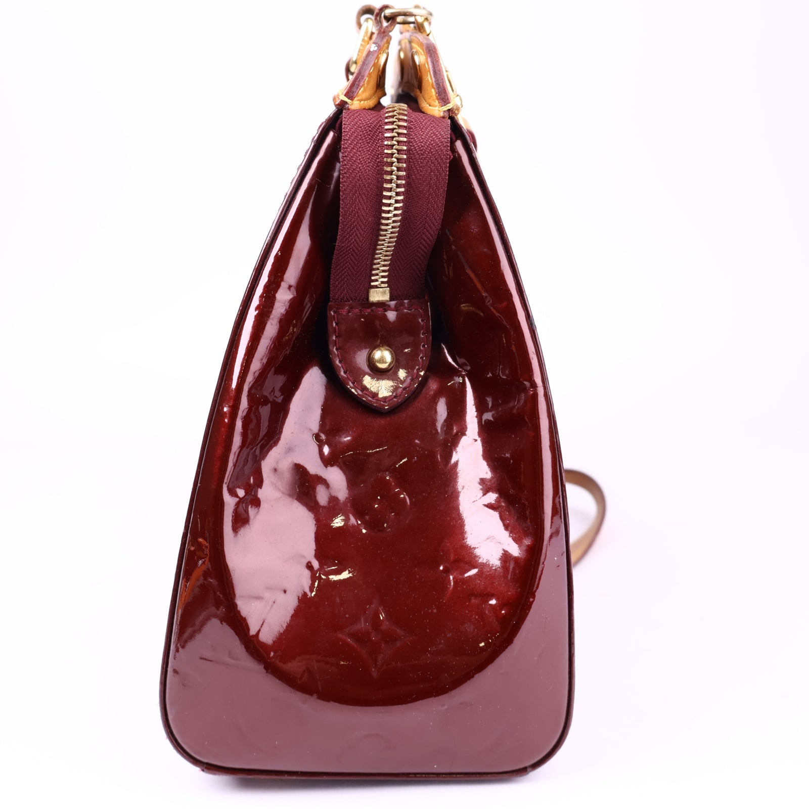 J3316 Louis Vuitton Rouge Fauviste Monogram Vernis Brea MM Bag- Pre Owned