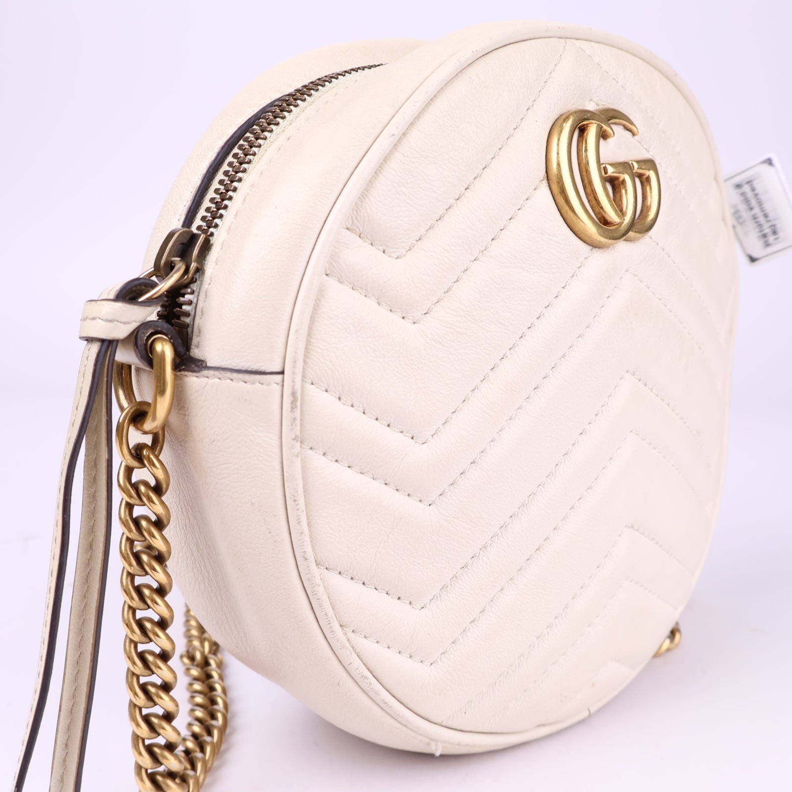 J3344 Gucci GG Marmont Round Shoulder Bag- Pre Owned