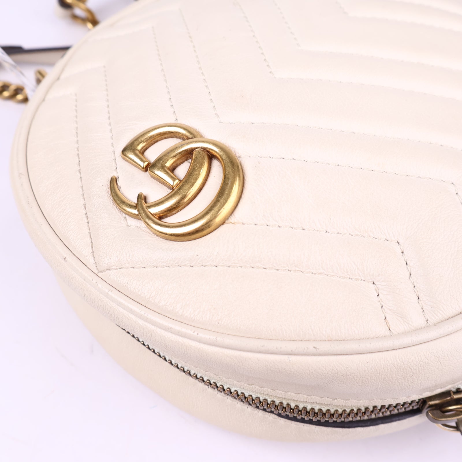 J3344 Gucci GG Marmont Round Shoulder Bag- Pre Owned