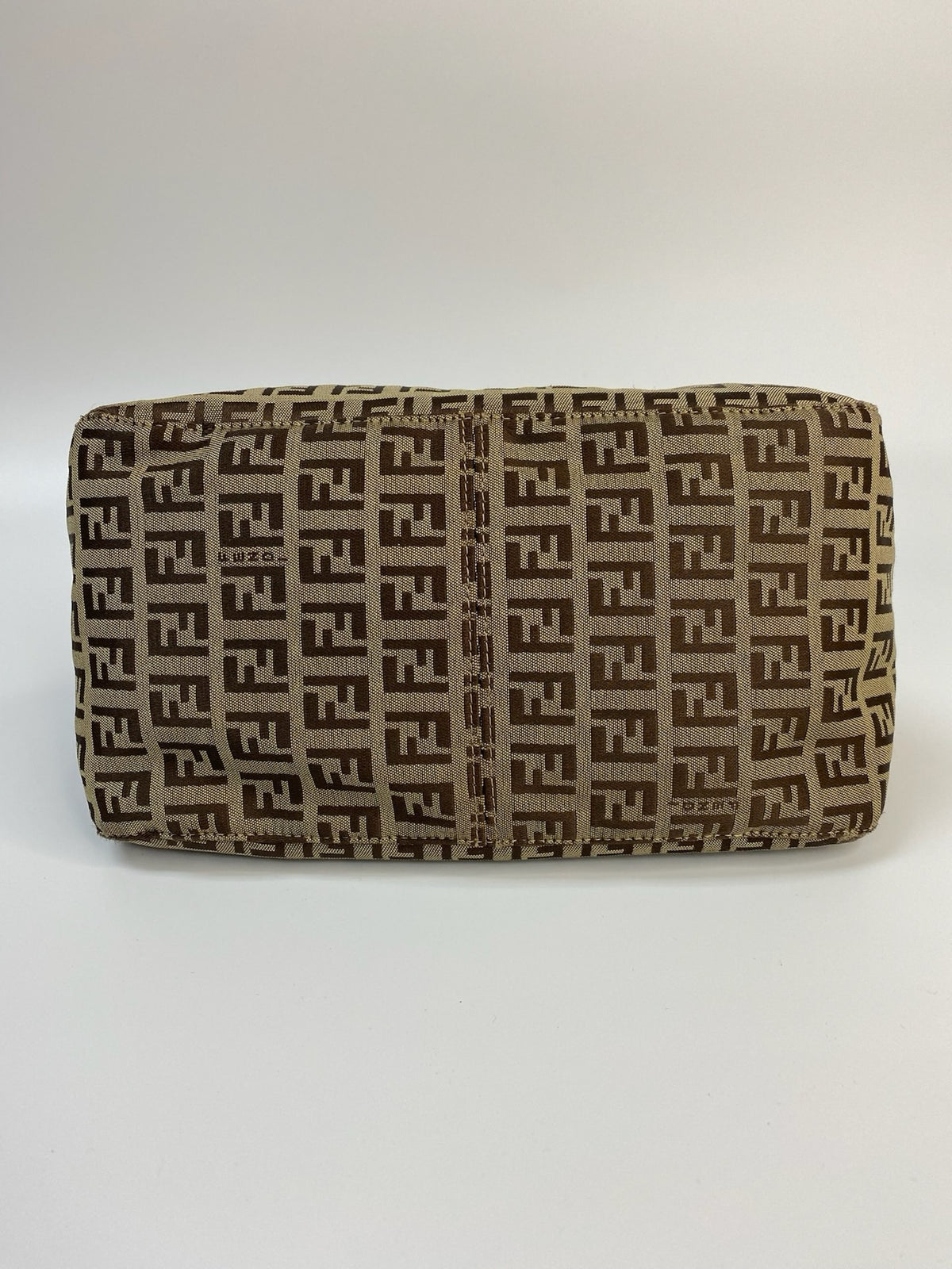 J2846 Fendi Shoulder Bag Zucchino Cnavas FF Double Flap Shoulder Bag | Pre-Owned Brown Canvas FF Monogram