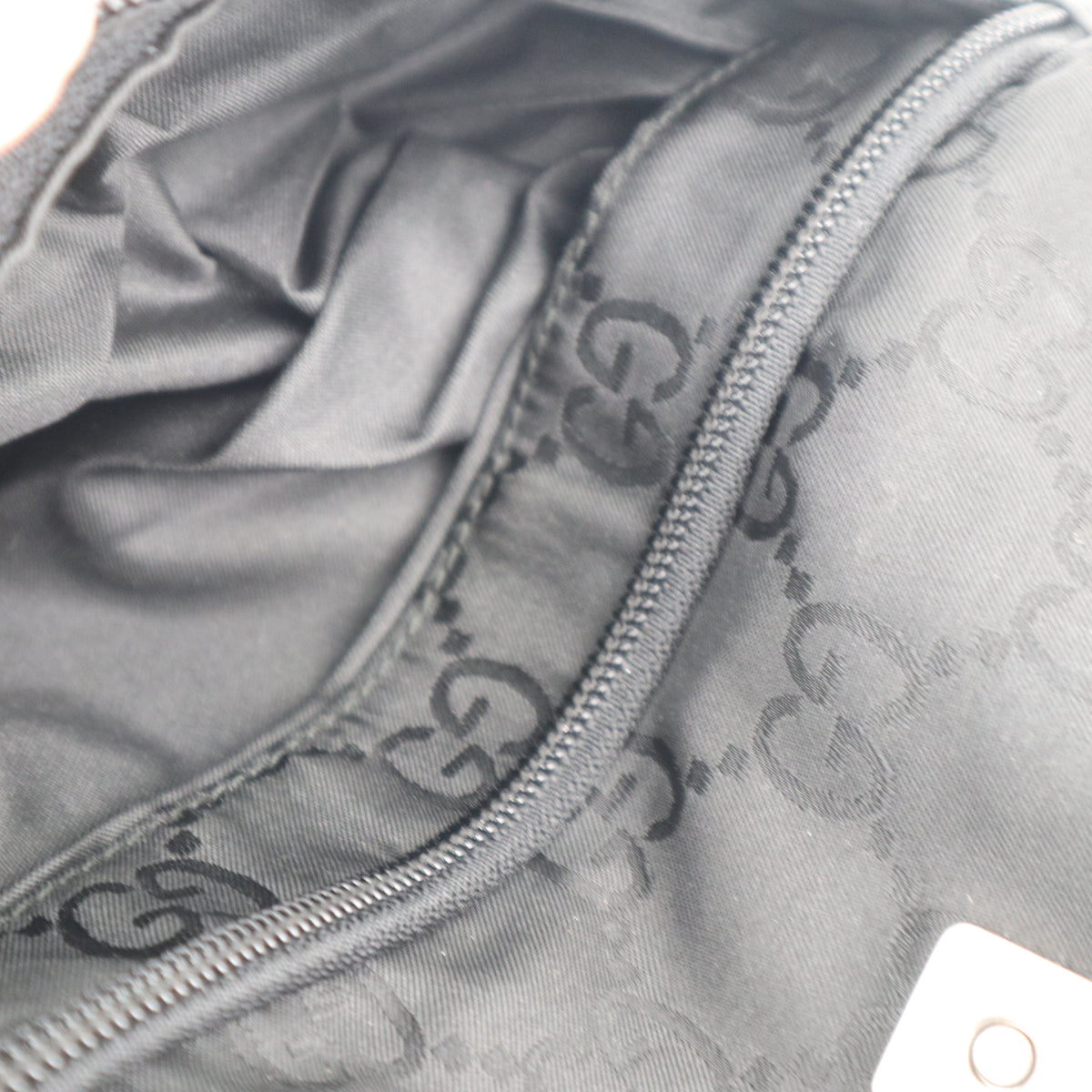 C2237# Gucci Backpack GG Small Backpack | Pre-Owned Very Good Black Canvas And Nylon With Leather Trim