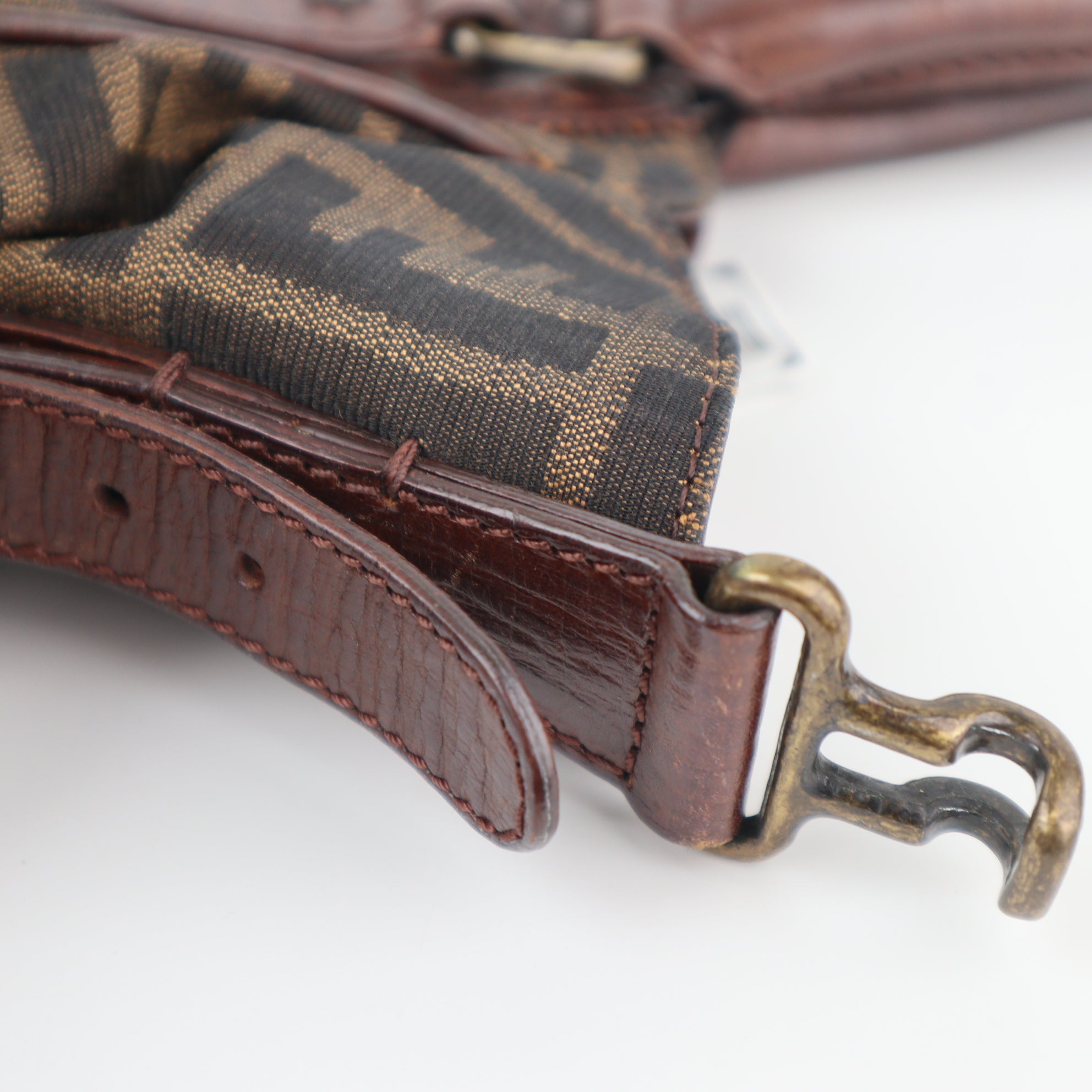 C2240 Fendi Shoulder Bag Zucca Small Bag de Jour | Pre-Owned Very Good Brown Canvas And Leather Trim