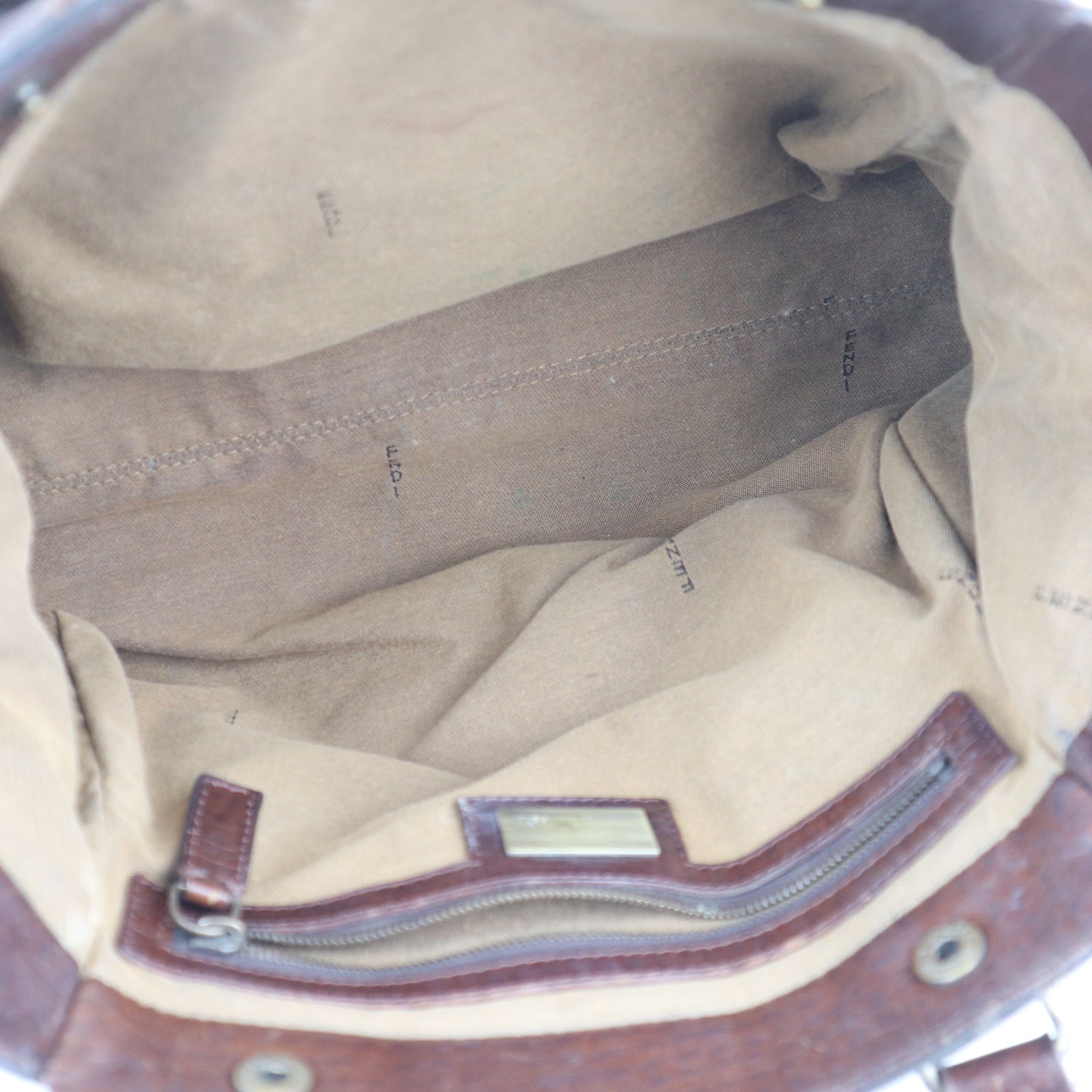 C2240 Fendi Shoulder Bag Zucca Small Bag de Jour | Pre-Owned Very Good Brown Canvas And Leather Trim