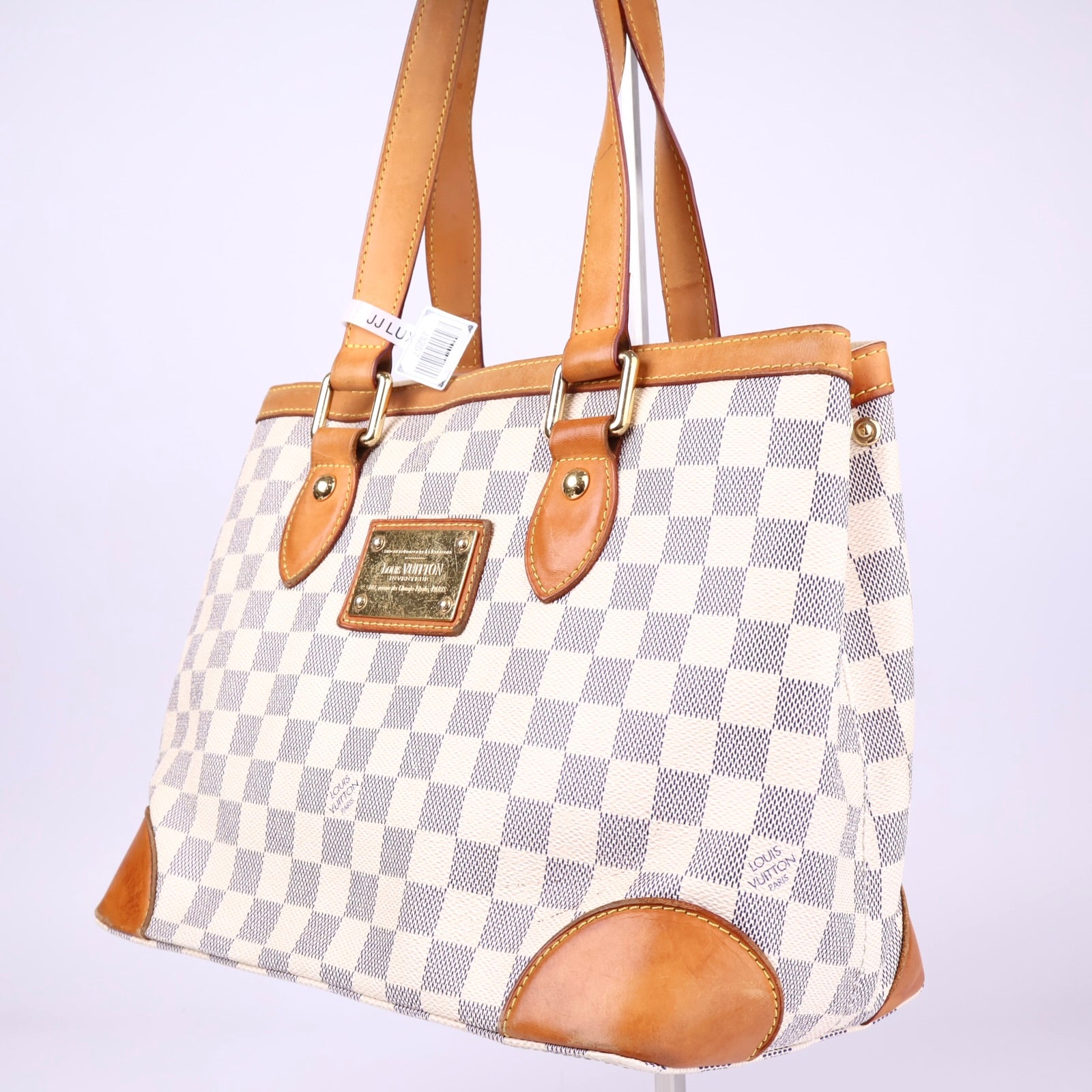 J3257 Louis Vuitton Damier Azur Canvas Hampstead Bag- Pre Owned