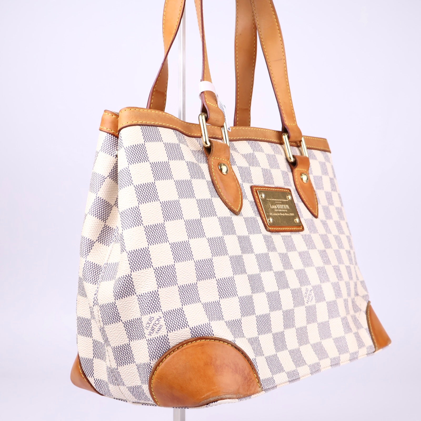 J3257 Louis Vuitton Damier Azur Canvas Hampstead Bag- Pre Owned