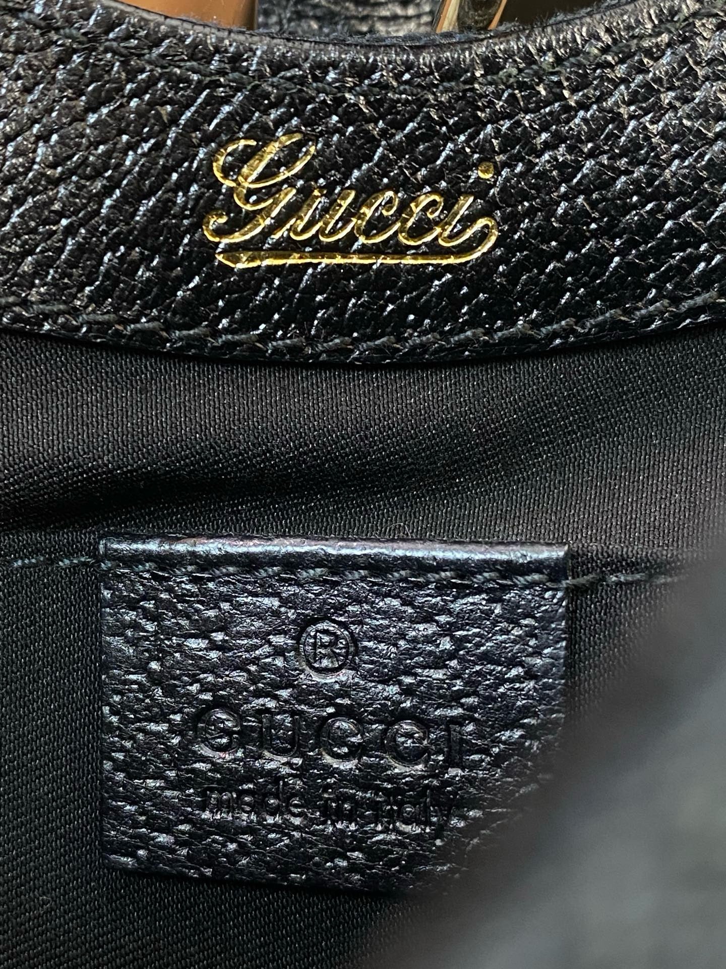J2945 Gucci Top Handle Bag GG Canvas Jackie Handbag | Pre-Owned Brown Canvas GG Monogram