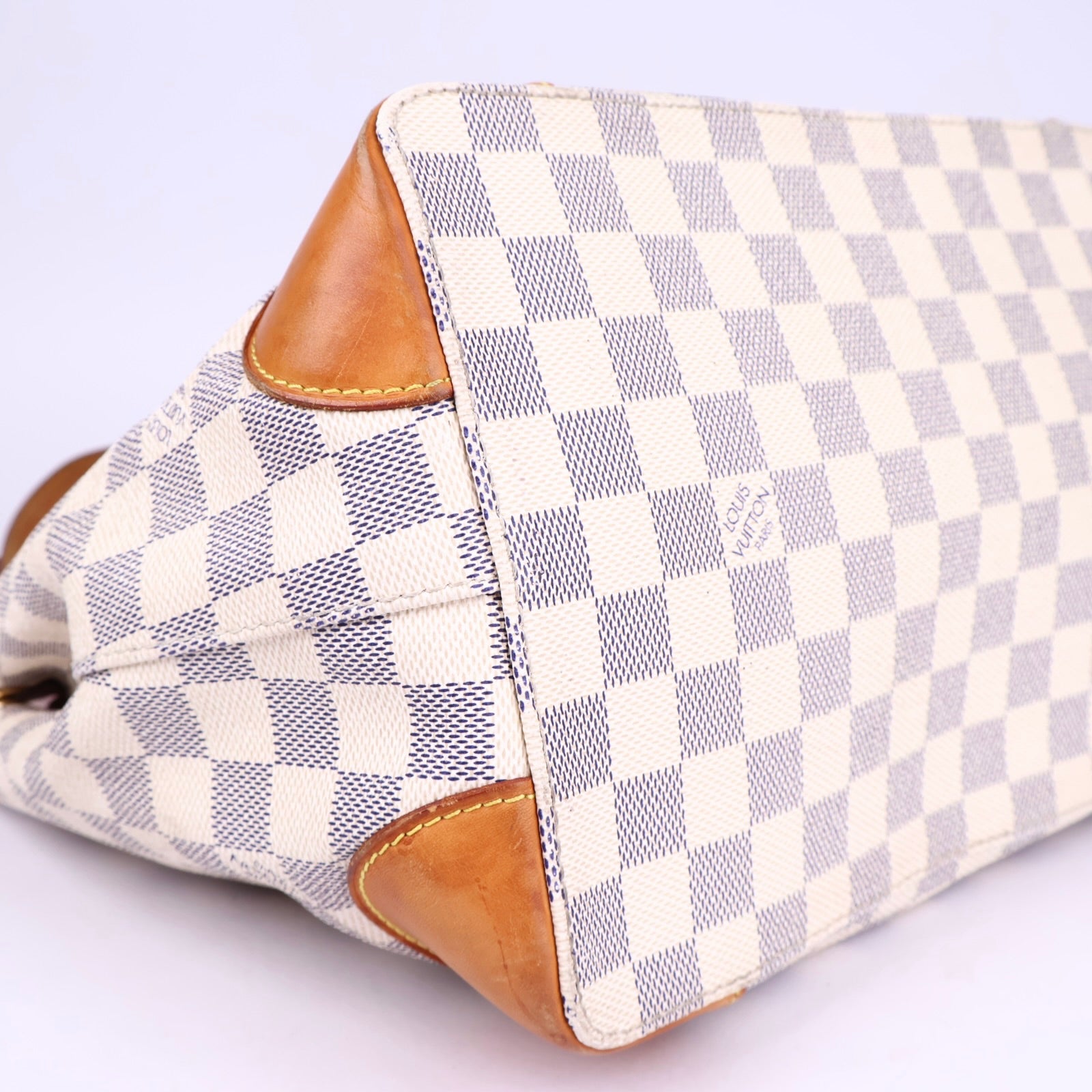 J3257 Louis Vuitton Damier Azur Canvas Hampstead Bag- Pre Owned