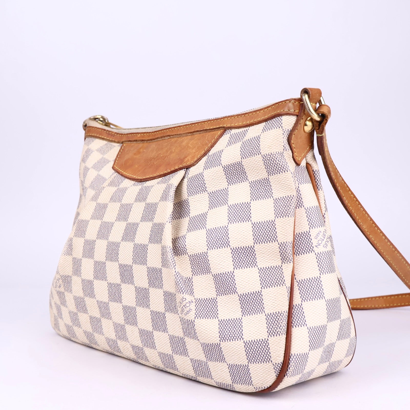 J3256  Louis Vuitton Siracusa Handbag Damier PM Crossbody Bag- Pre Owned