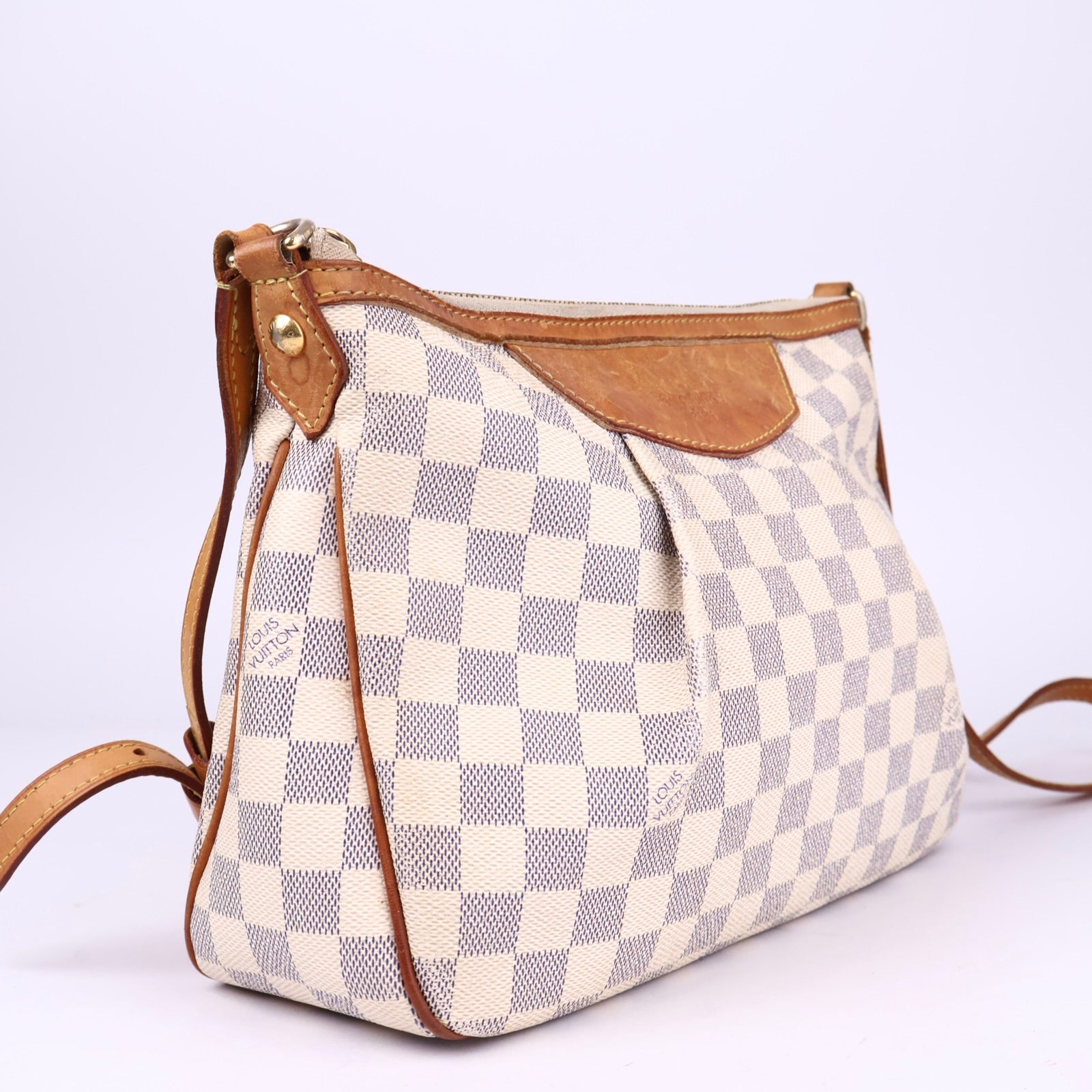 J3256  Louis Vuitton Siracusa Handbag Damier PM Crossbody Bag- Pre Owned