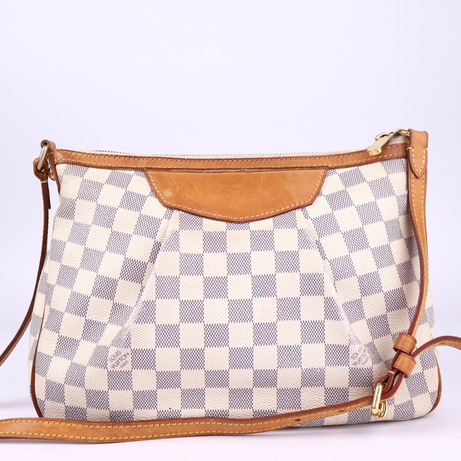 J3256  Louis Vuitton Siracusa Handbag Damier PM Crossbody Bag- Pre Owned