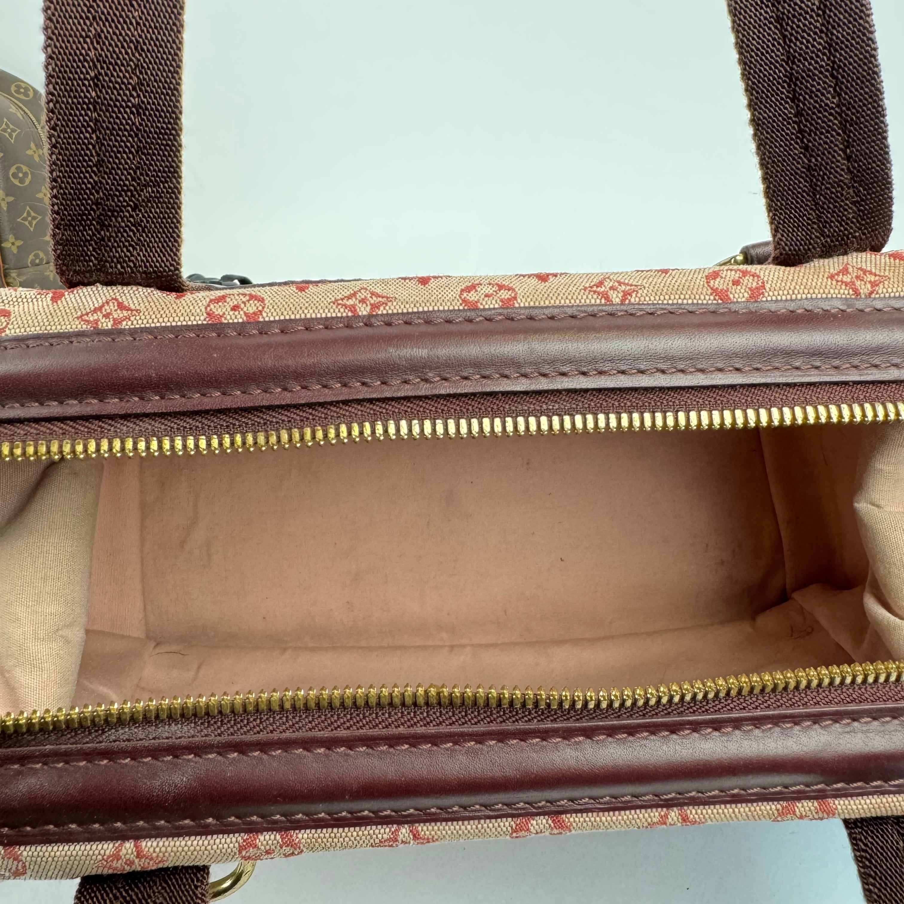 J0960 Louis Vuitton Mini Lin Josephine Monogram PM Bordeaux Hand Bag- Pre Owned