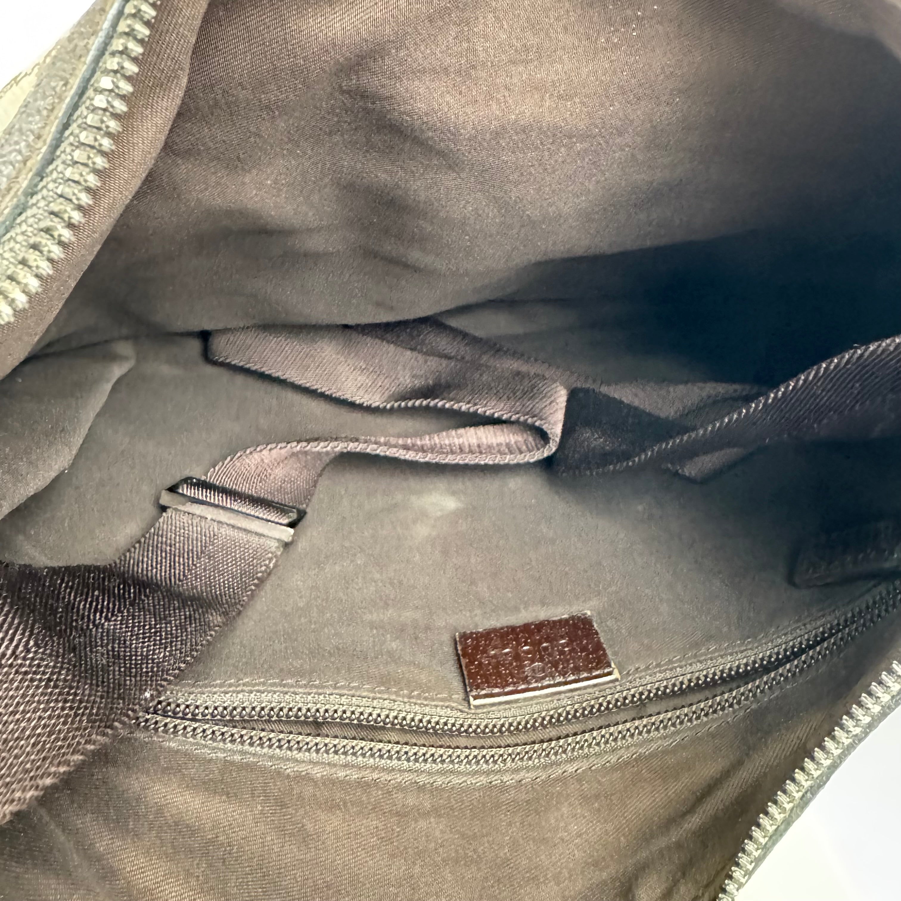 J0965 GUCCI GG Canvas Shoulder Bag Beige- Pre Owned