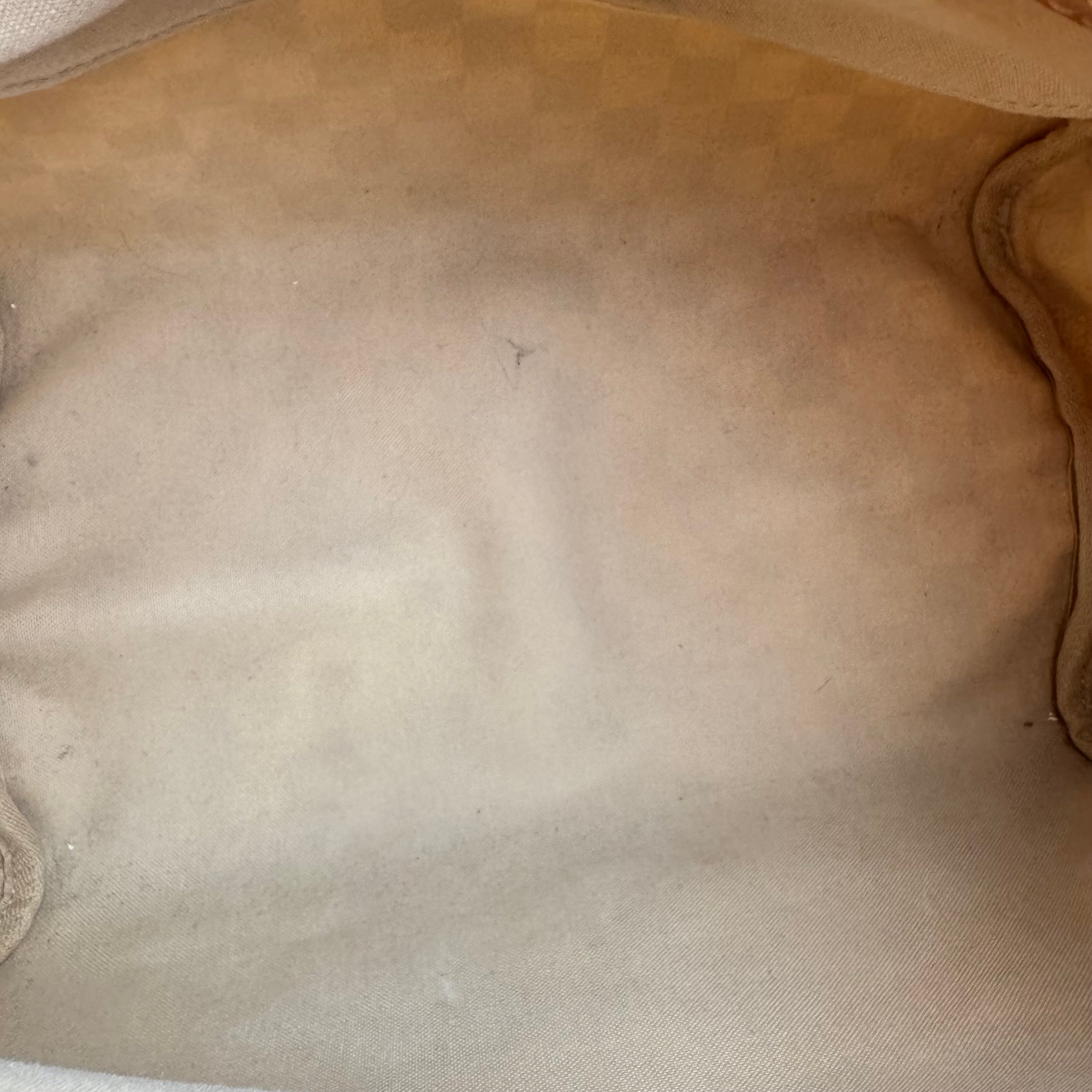 J0966 Louis Vuitton Speedy Handbag Damier 30 White- Pre Owned