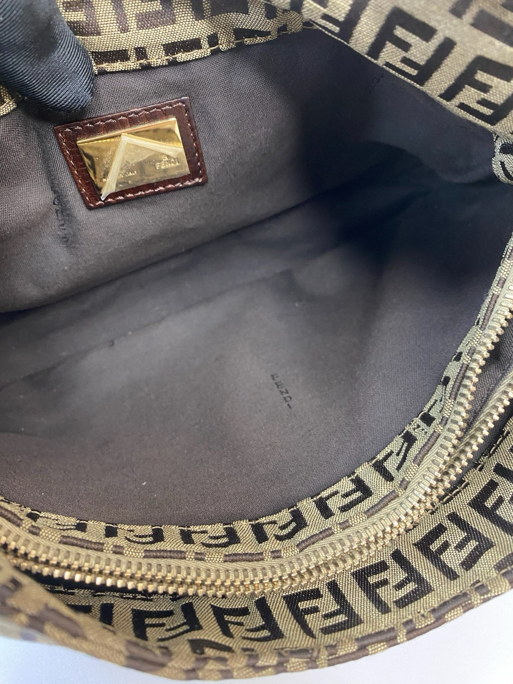J2942 Fendi Shoulder Bag Zucchino Cnavas Shoulder Bag | Pre-Owned Brown Canvas FF Monogram