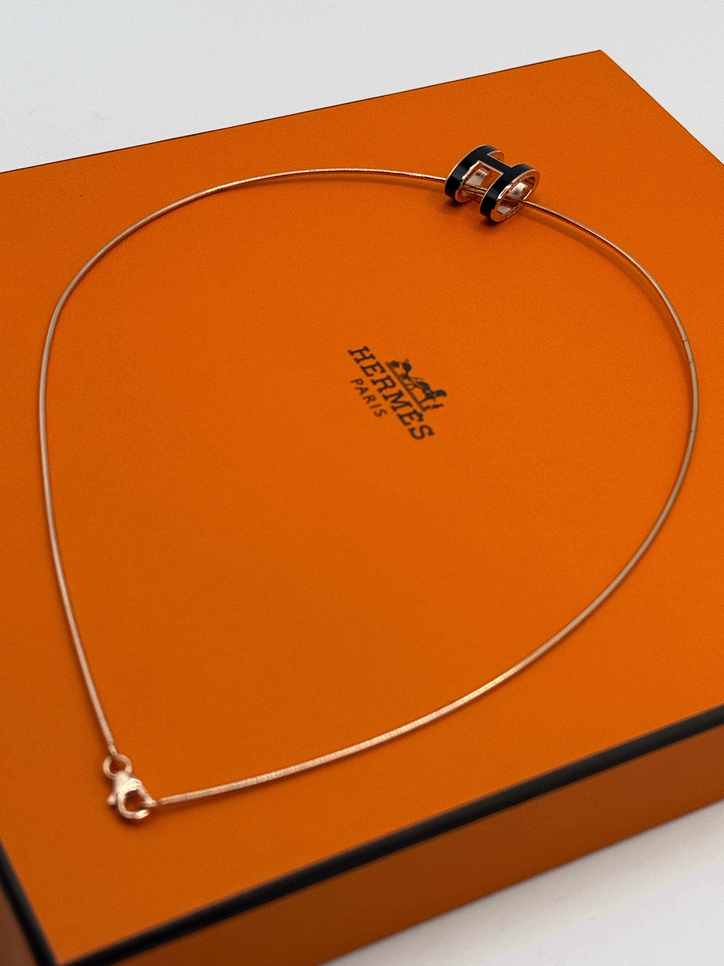Hermès Pop H Necklace Rose Gold