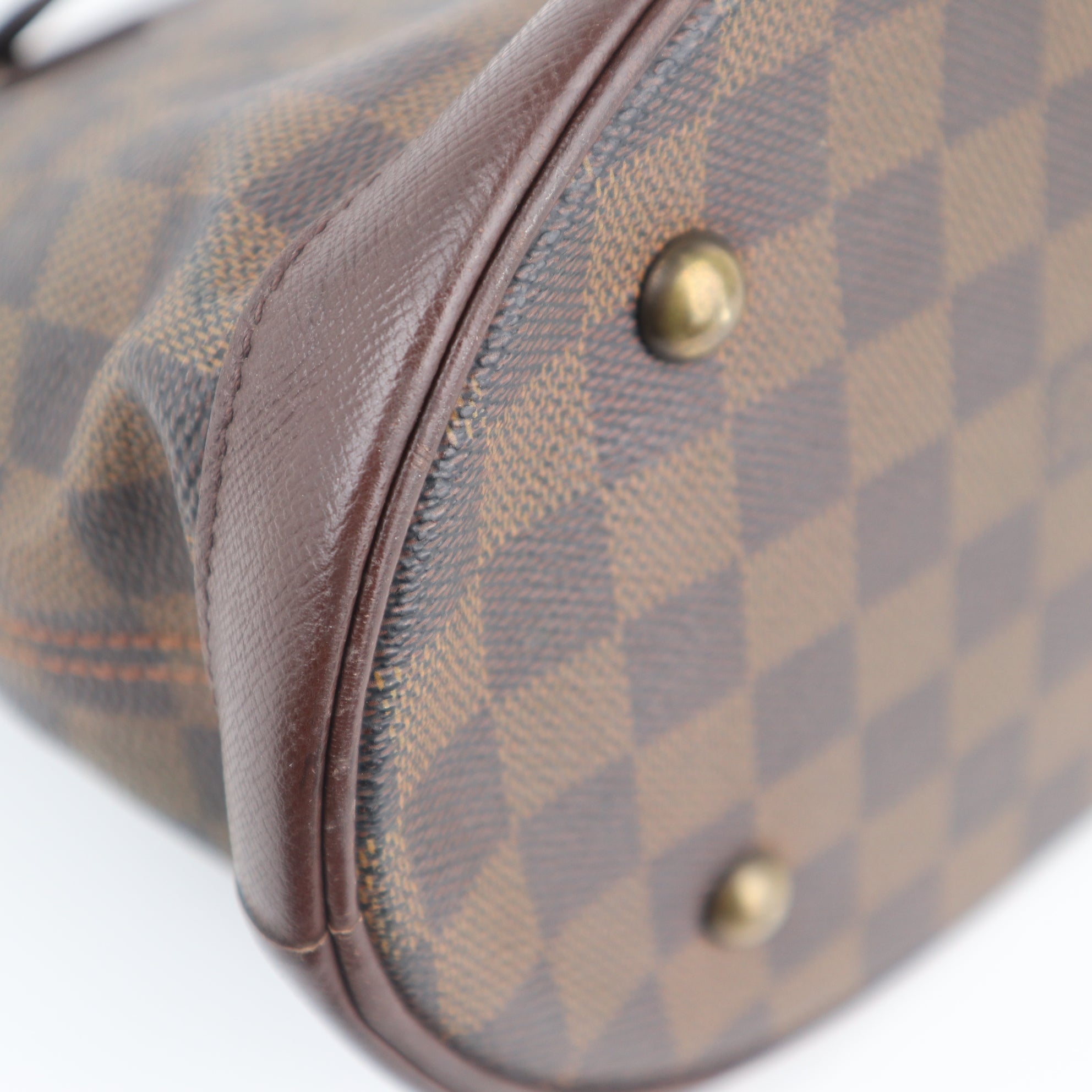 C2252 Louis Vuitton Bucket Bag Marais | Pre-Owned Good Brown Damier Ebene Coated Canvas And Leather Trim