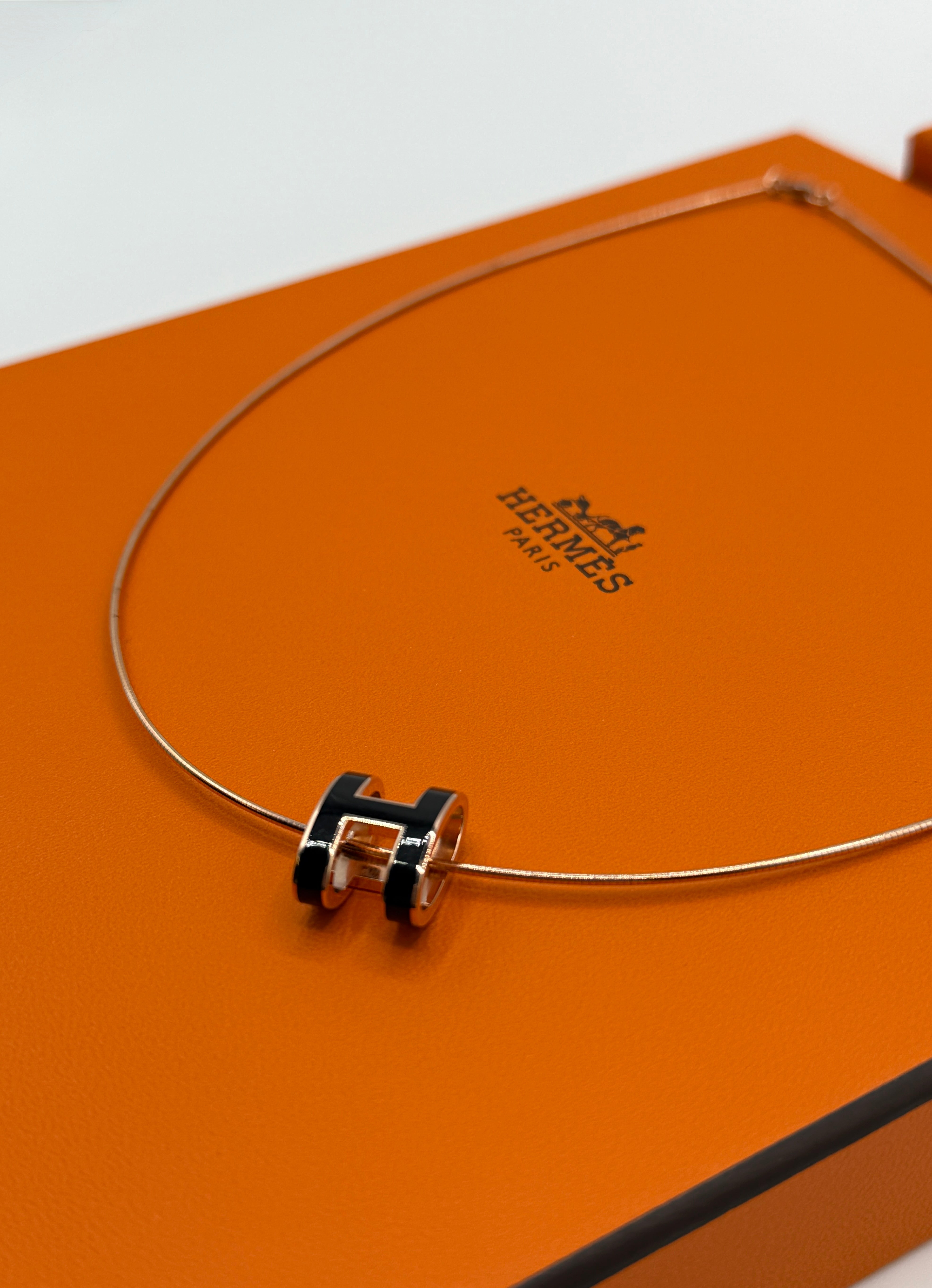 Hermès Pop H Necklace Rose Gold