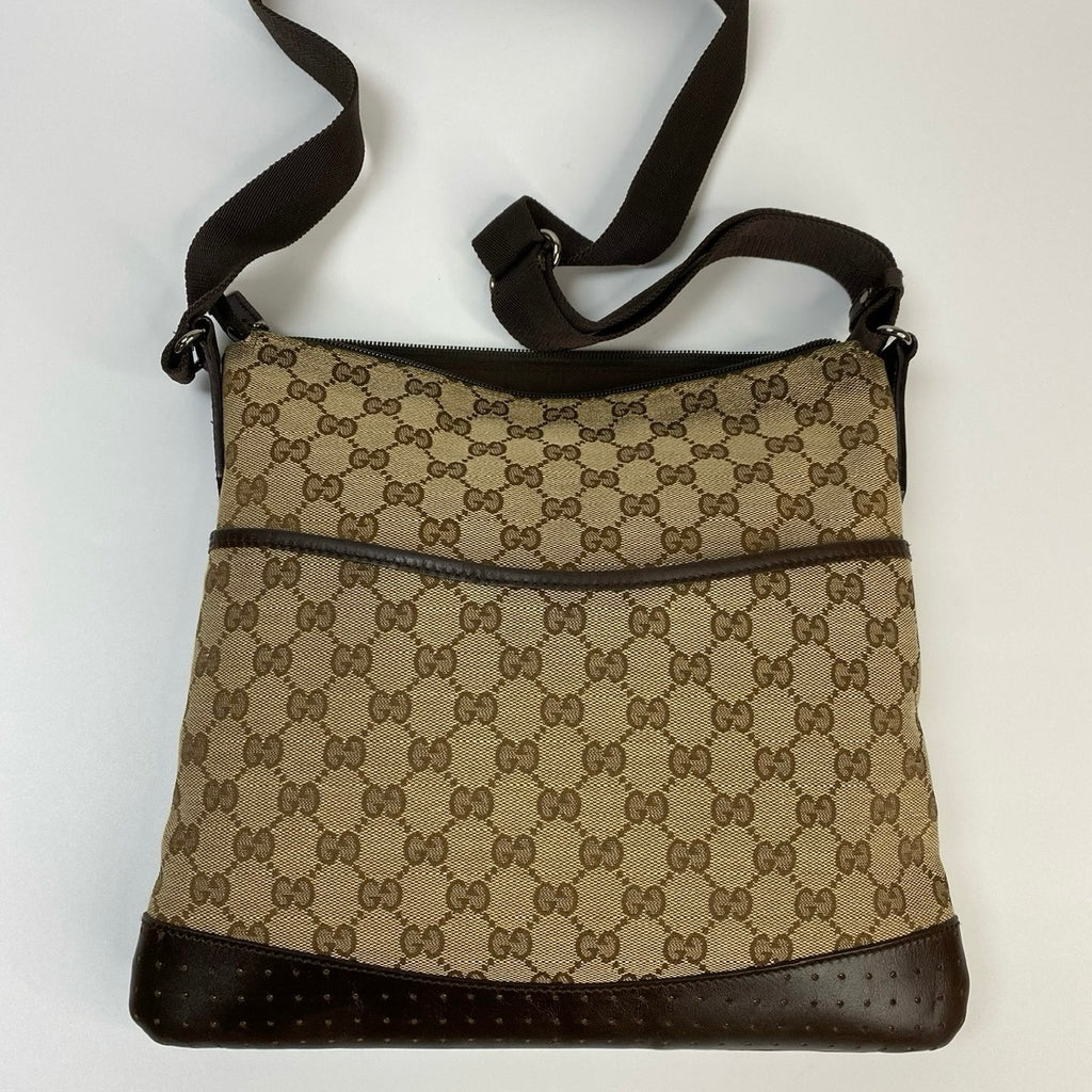 J2940# Gucci Crossbody Bag GG Canvas crossbody Bag | Pre-Owned Brown Canvas GG Monogram