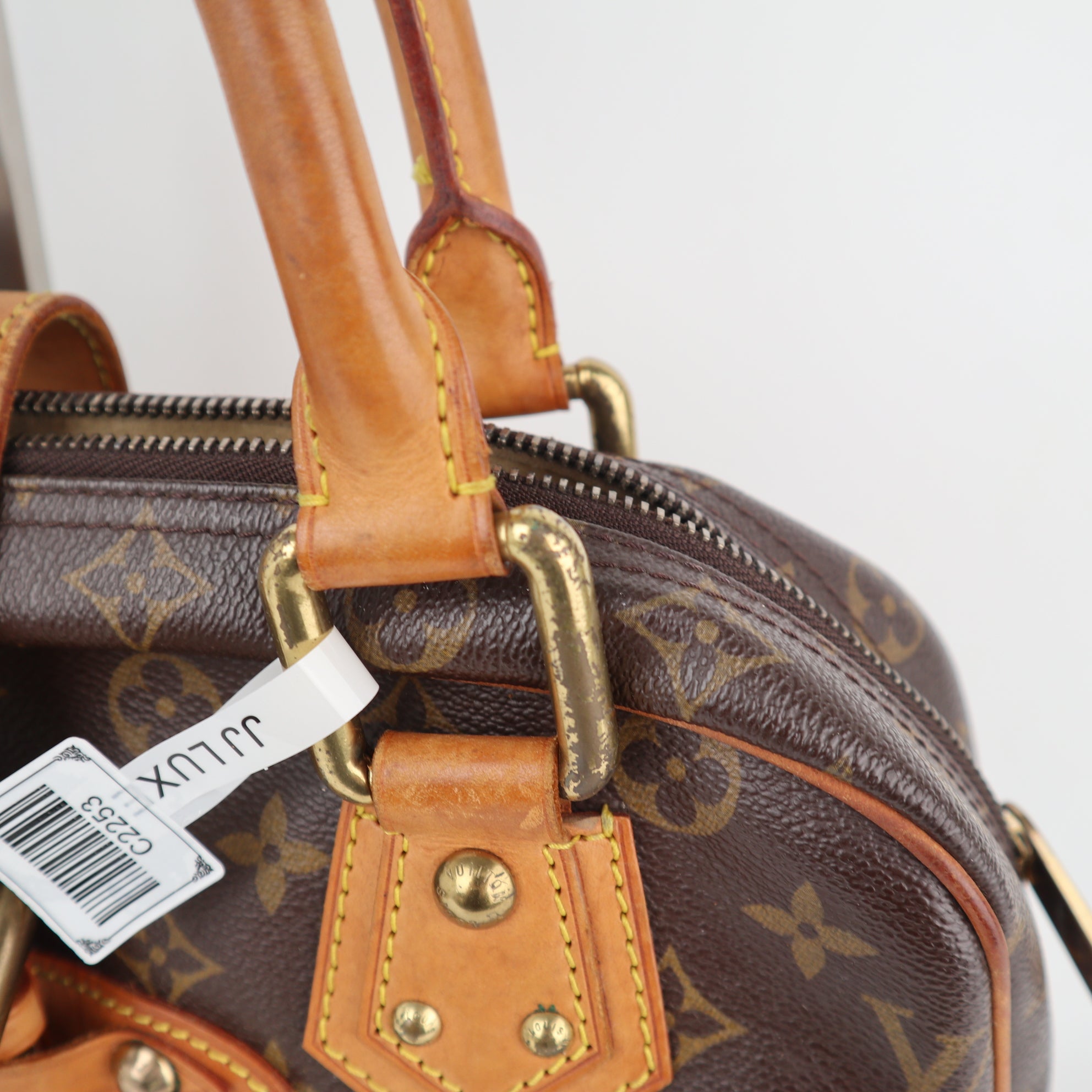 C2253 Louis Vuitton Shoulder Bag Manhattan GM | Pre-Owned Very Good Brown Monogram Coated Canvas And Leather Trim