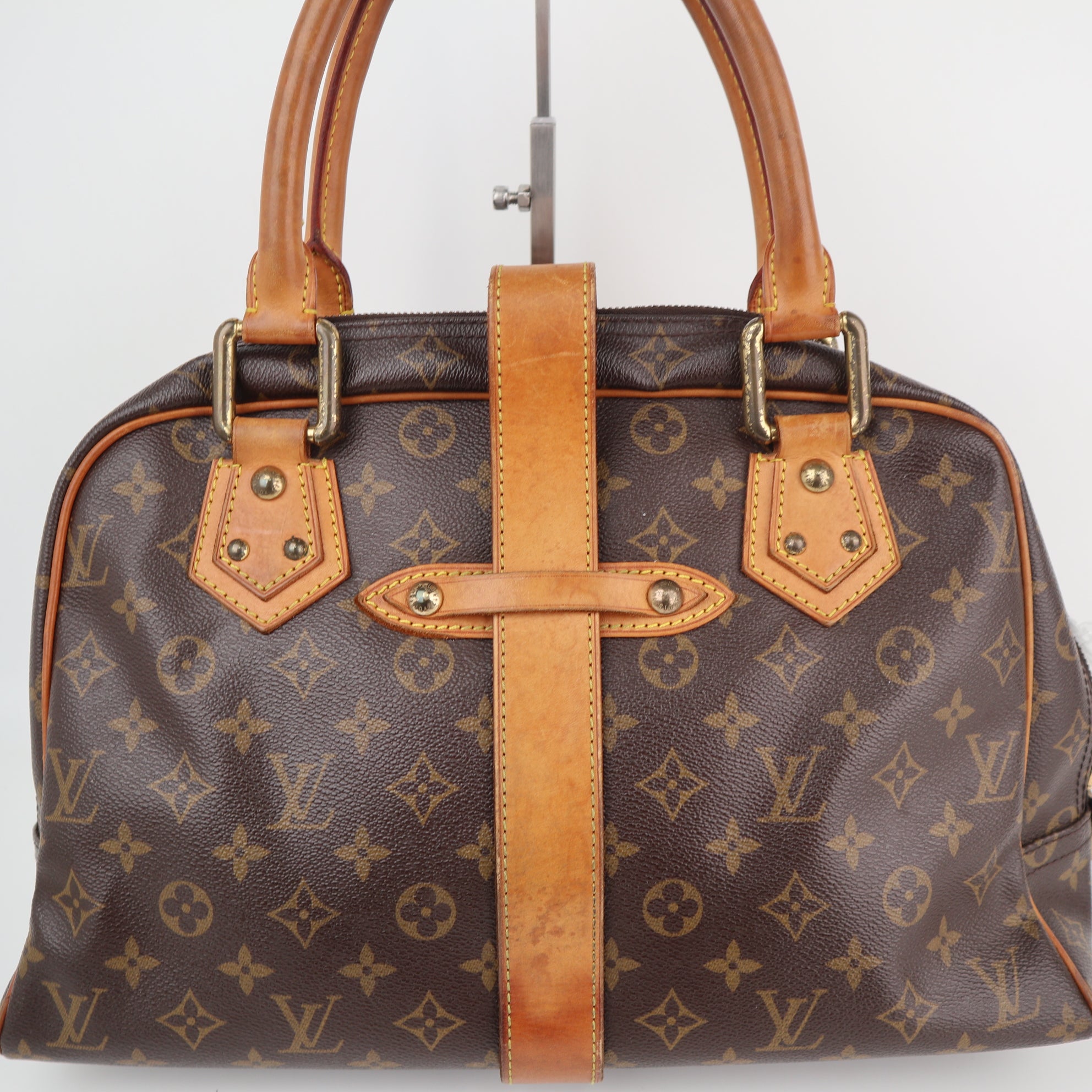 C2253 Louis Vuitton Shoulder Bag Manhattan GM | Pre-Owned Very Good Brown Monogram Coated Canvas And Leather Trim