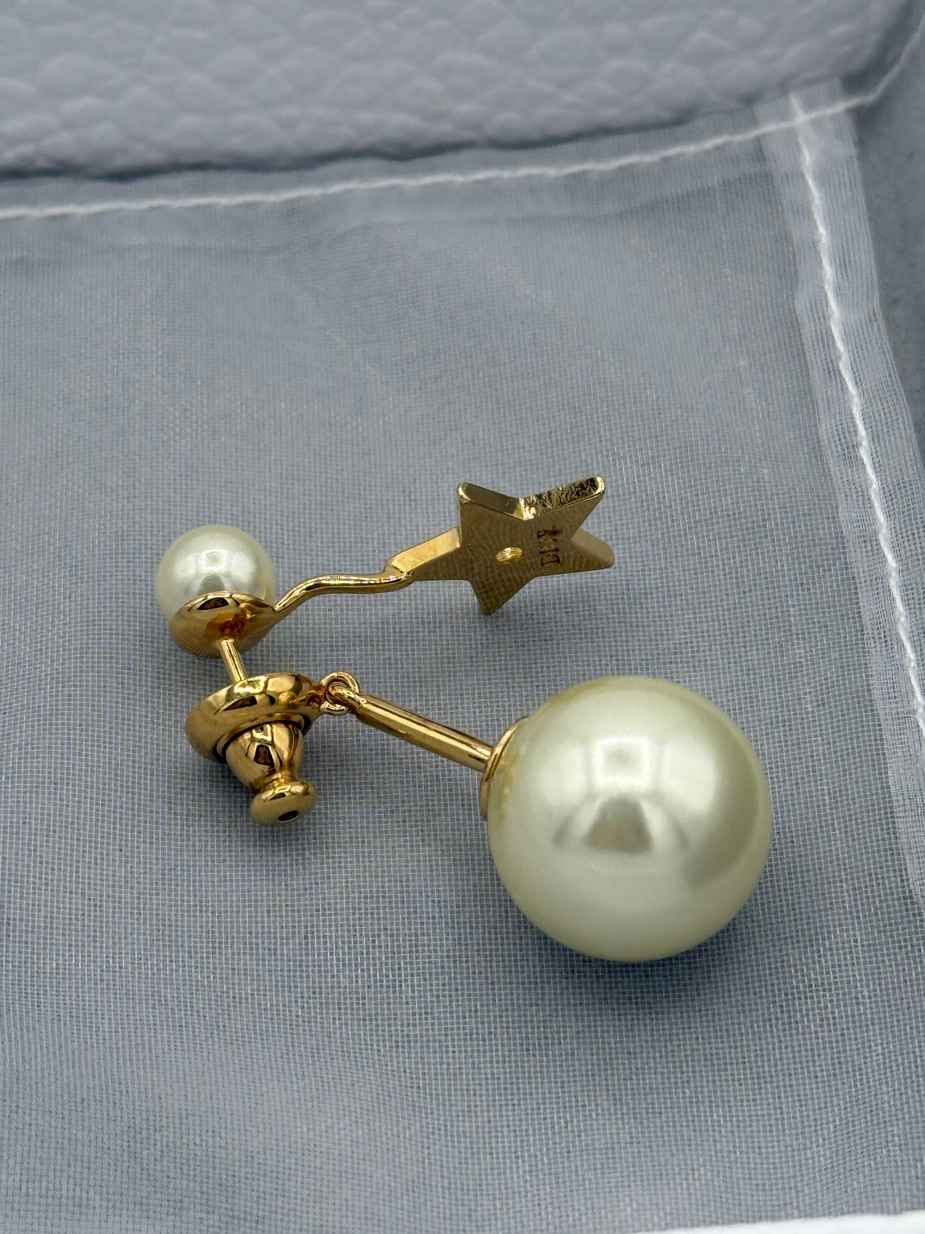 Dior Earrings-My ABC Dior Tribales Pearl Earring, Star pendant