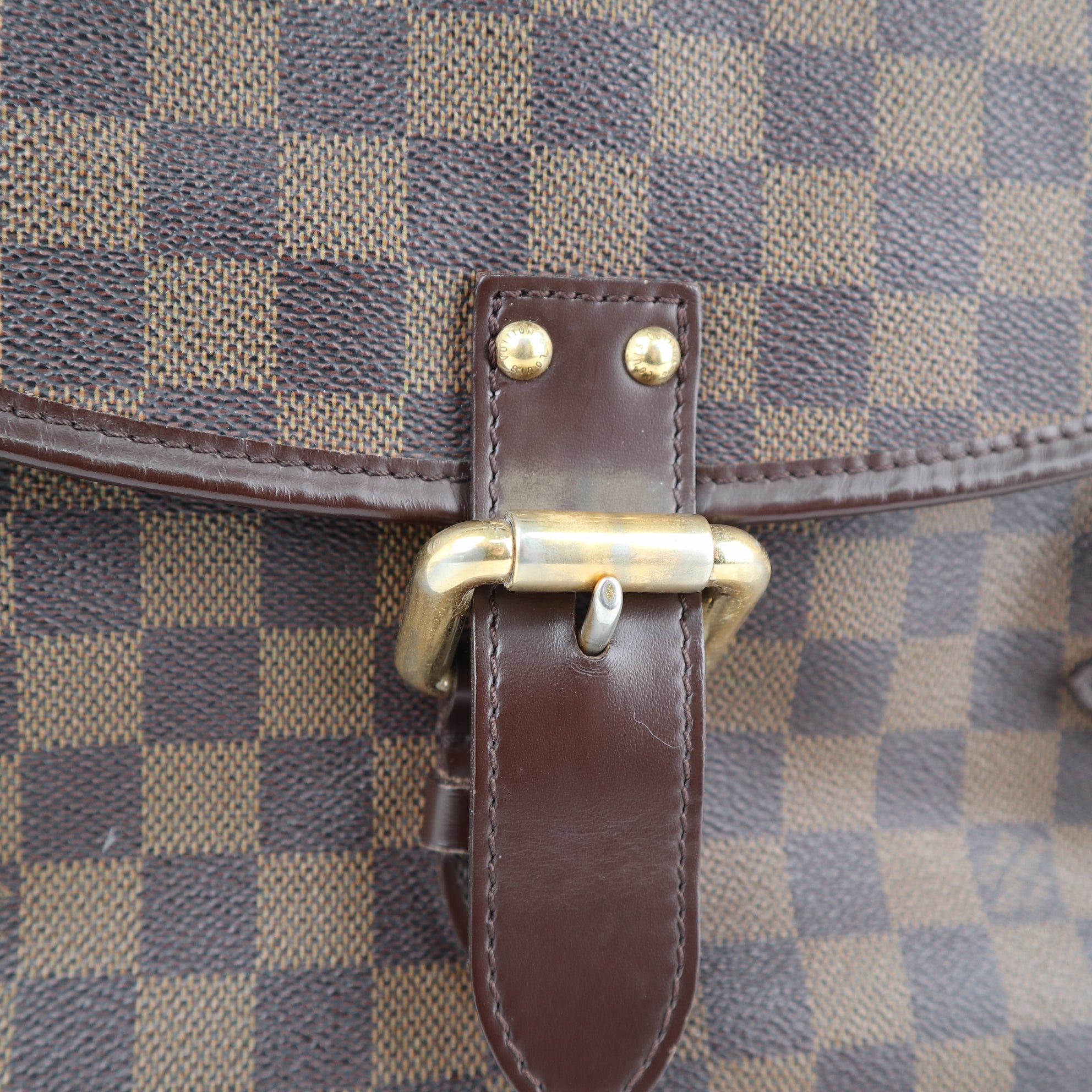 C2254 Louis Vuitton Shoulder Bag Highbury | Pre-Owned Very Good Brown Damier Ebene Coated Canvas And Leather Trim