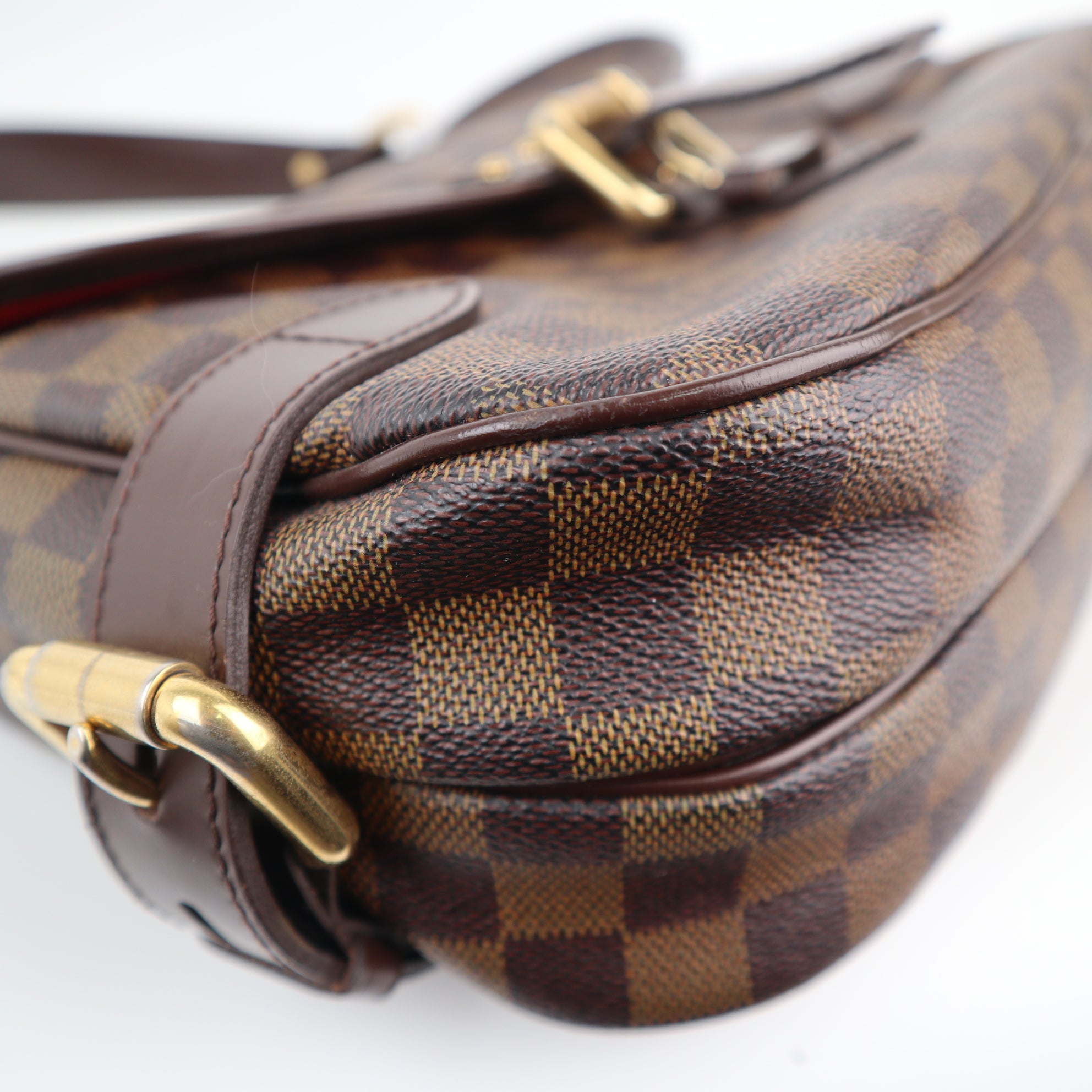 C2254 Louis Vuitton Shoulder Bag Highbury | Pre-Owned Very Good Brown Damier Ebene Coated Canvas And Leather Trim